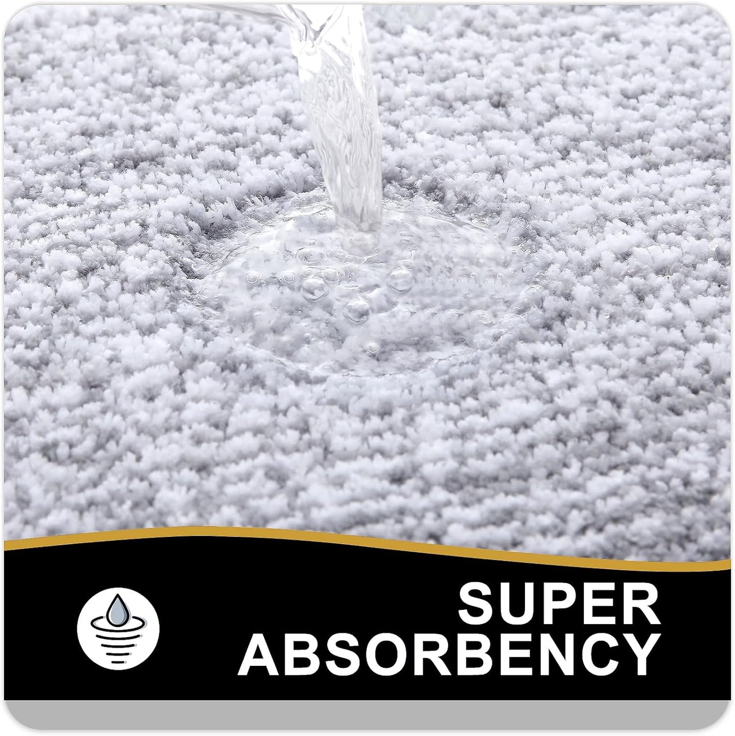 OLANLY Bathroom Rugs - Extra Soft Microfiber Bath Mat | Non-Slip, Quick Dry, 30x20, Grey