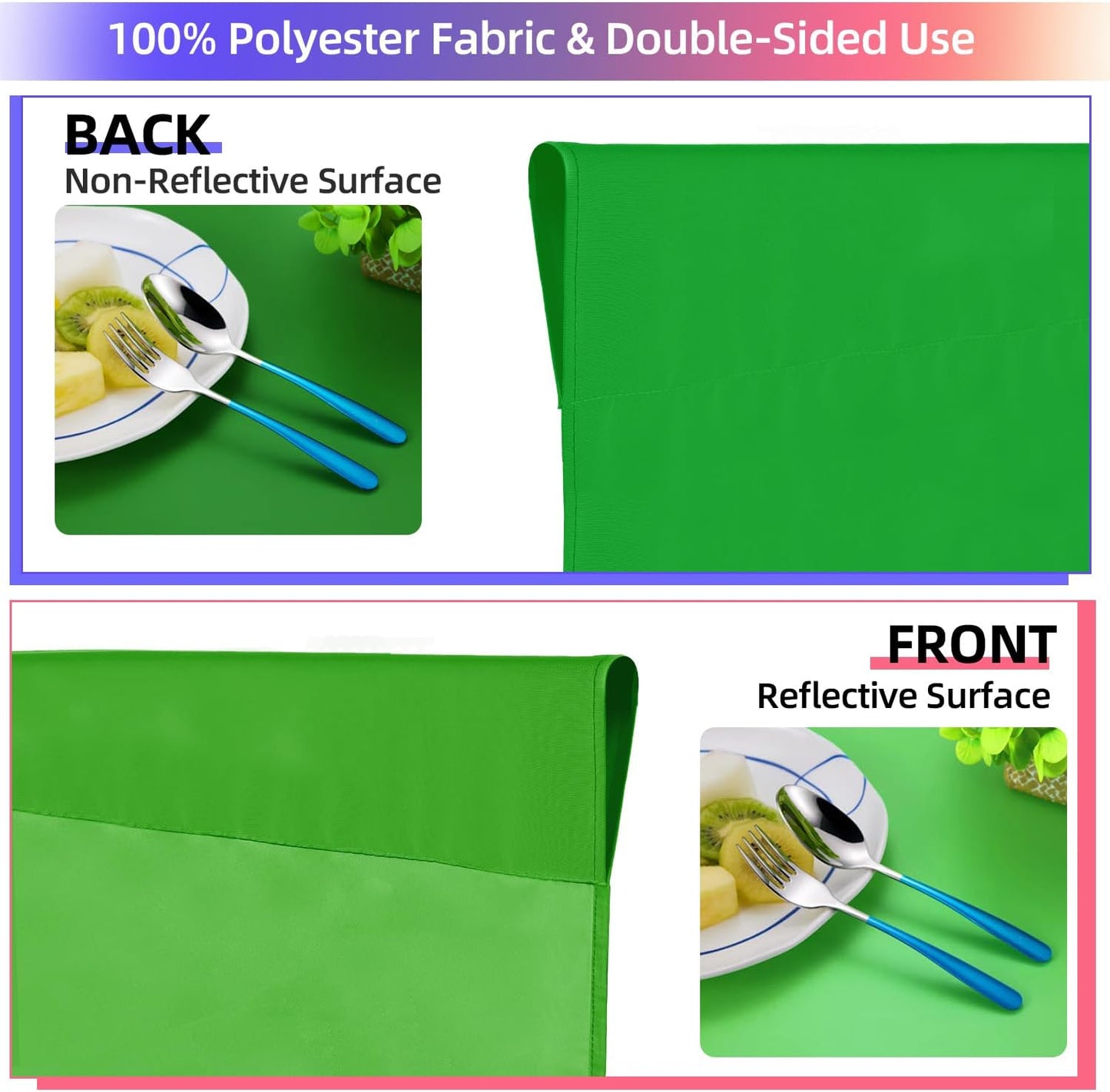 JINSUI 10x10 Green Screen Backdrop ft, Chroma Key Greenscreen Background for Streaming Zoom, Photo Backdrop Curtain