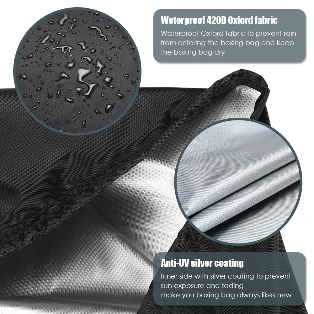 COOSOO Punching Bag Cover Outdoor Standing Boxing Bag Cover Waterproof Freestanding Punching Bag Protective Cover Free Standing Boxing Bag Cover (24" Dx68 H)