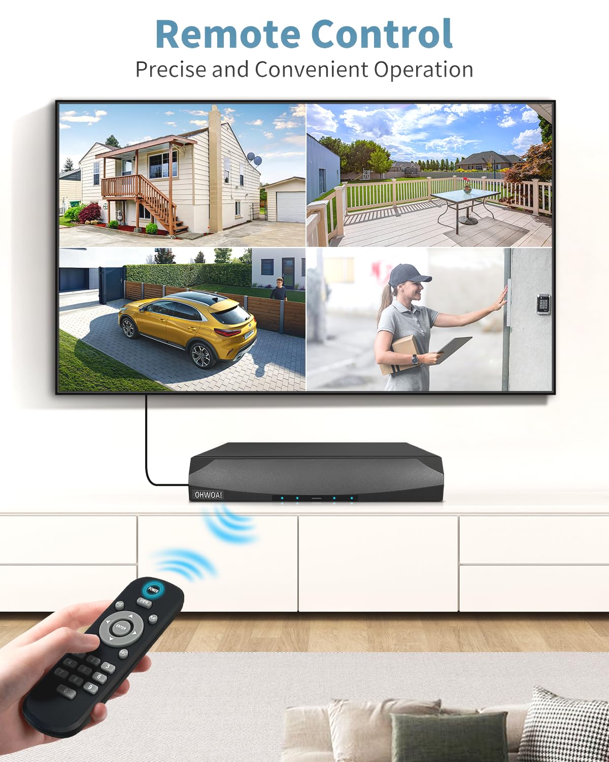 《130°Wide Angle-Lens & Dual Power Mode》Outdoor CCTV Security Camera System with 2-Way Audio,8.0MP IP Wired Security Cameras,Home Surveillance Video Equipment with 4K NVR