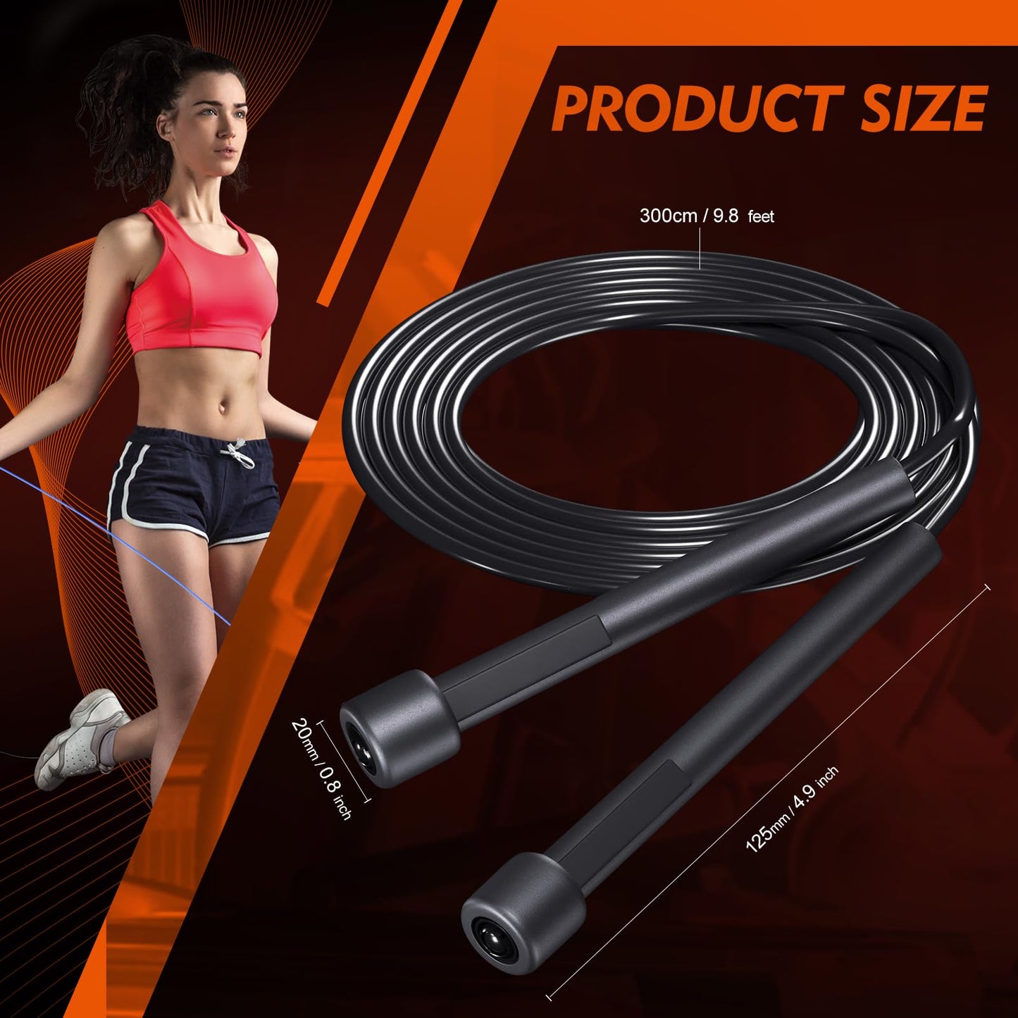 HELLOBOZS 14 Pack Adjustable PVC Jump Rope for Cardio Fitness - Versatile Jump Rope for Kids Women Men Christmas Gift -Tangle-Free for Keeping Fit, Training, Workout