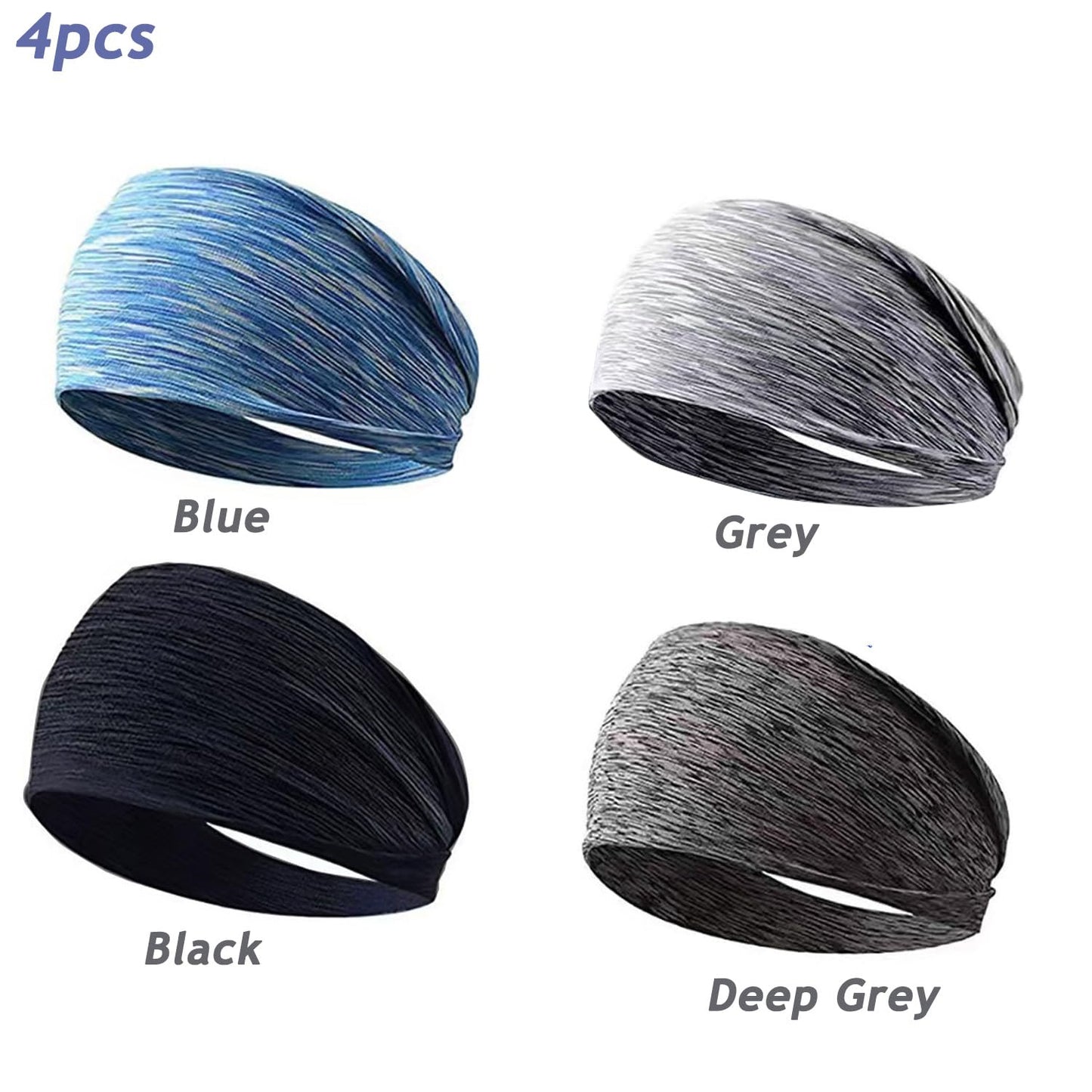 Tress 05 Headbands for Men Sweat Bands Running Headband Head Bands Unisex Stretchy Quick-Dry Sweatband for Sports, Gym, Working Out