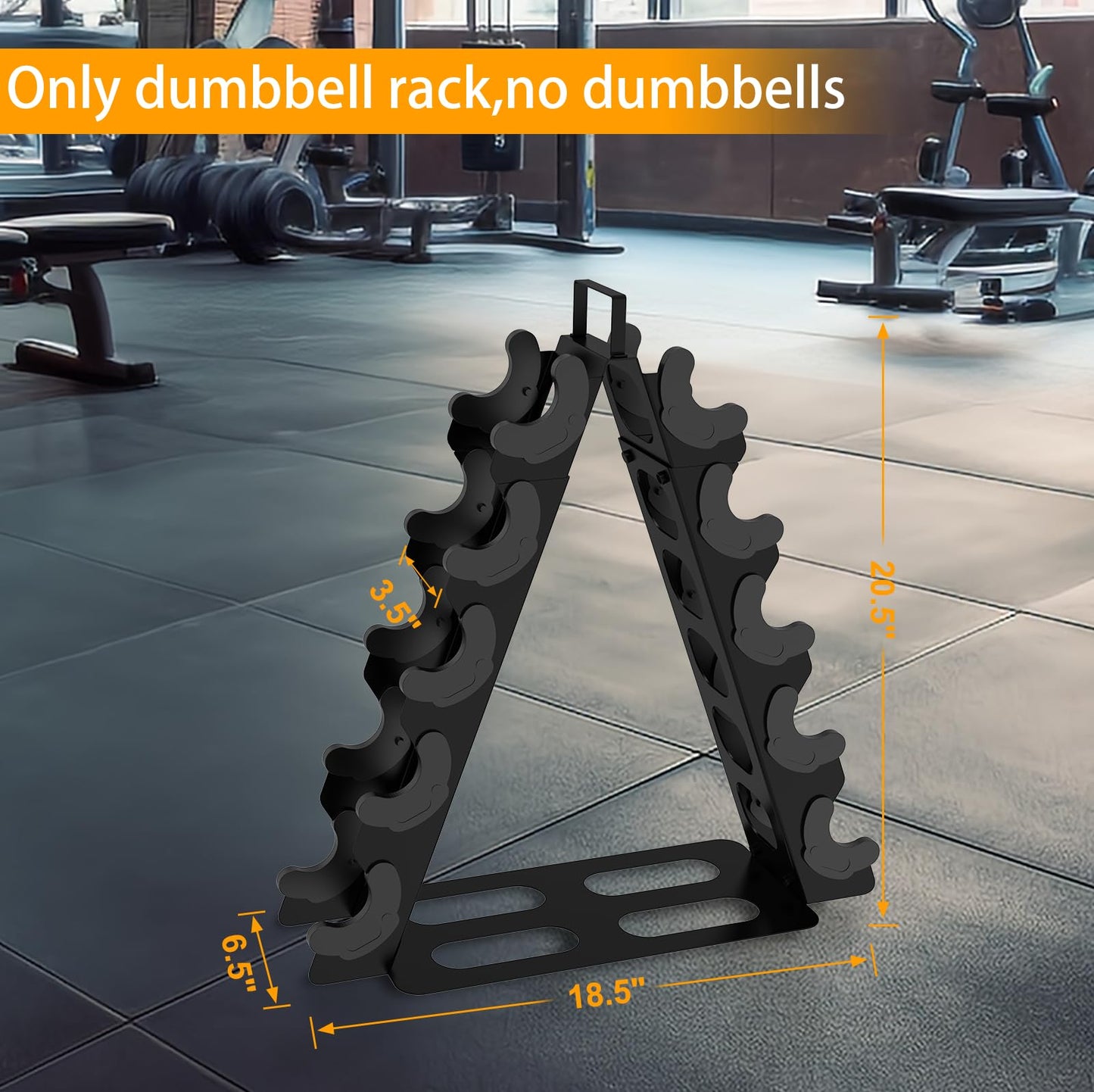 Dumbbell Rack 5 tier(Dumbbells not included), A-Frame Metal Dumbbell Holder with Handle, Multilevel Weight Storage Organizer for Dumbbells, Tree Shape Compact Weight Rack/Holder(Black)