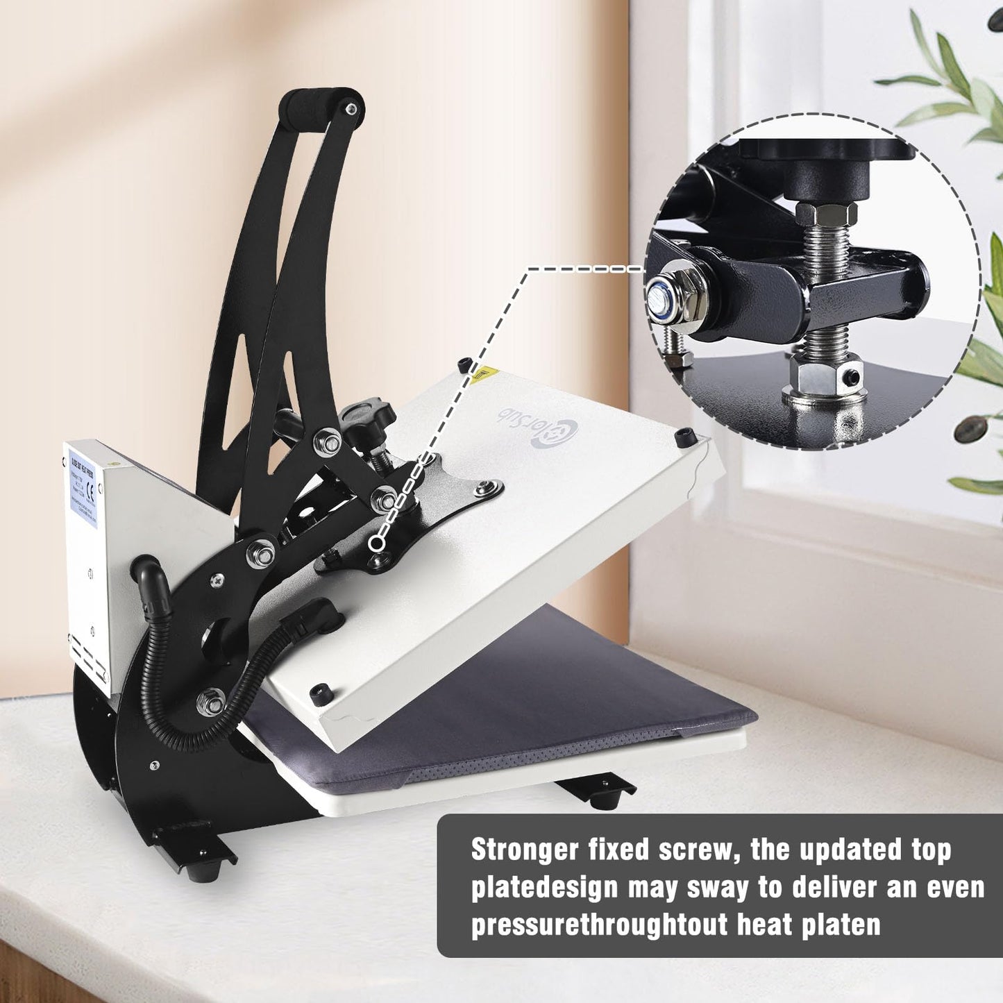 ColorSub Heat Press 15x15 inch Industrial Quality Heat Press Machine with Slide Out Drawer, Heat Press Machine for T Shirts, White
