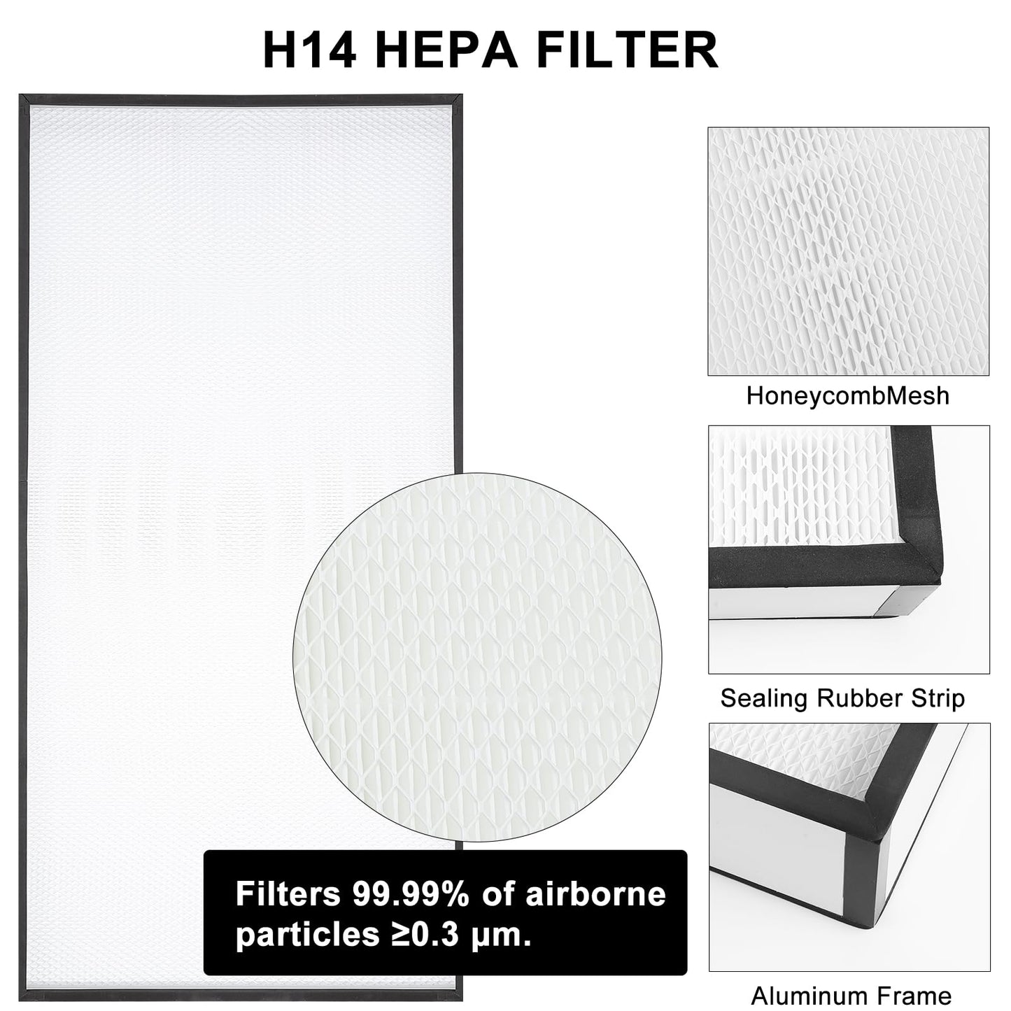 Fan Filter Unit Laminar-Flow-Hood Yzzwer - FFU HEPA Filters for Class 100/ISO 5 Cleanliness Clean Room Mycology and Mushroom Room Work 110V （Include HEPA Filter）