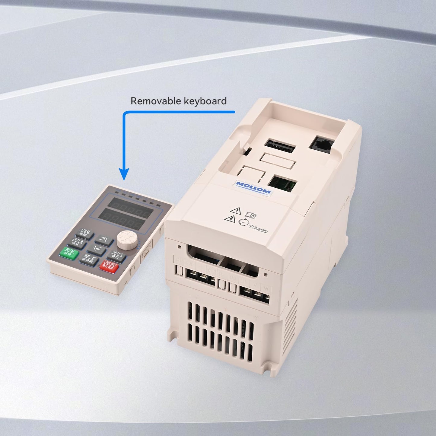 MOLLOM VFD 5.5KW 7.5HP 13A 380V Single or Three Phase Input to 3 Phase 0-3000 Hz Output Variable Frequency Drive Inverter for Spindle Motor CNC Speed Control