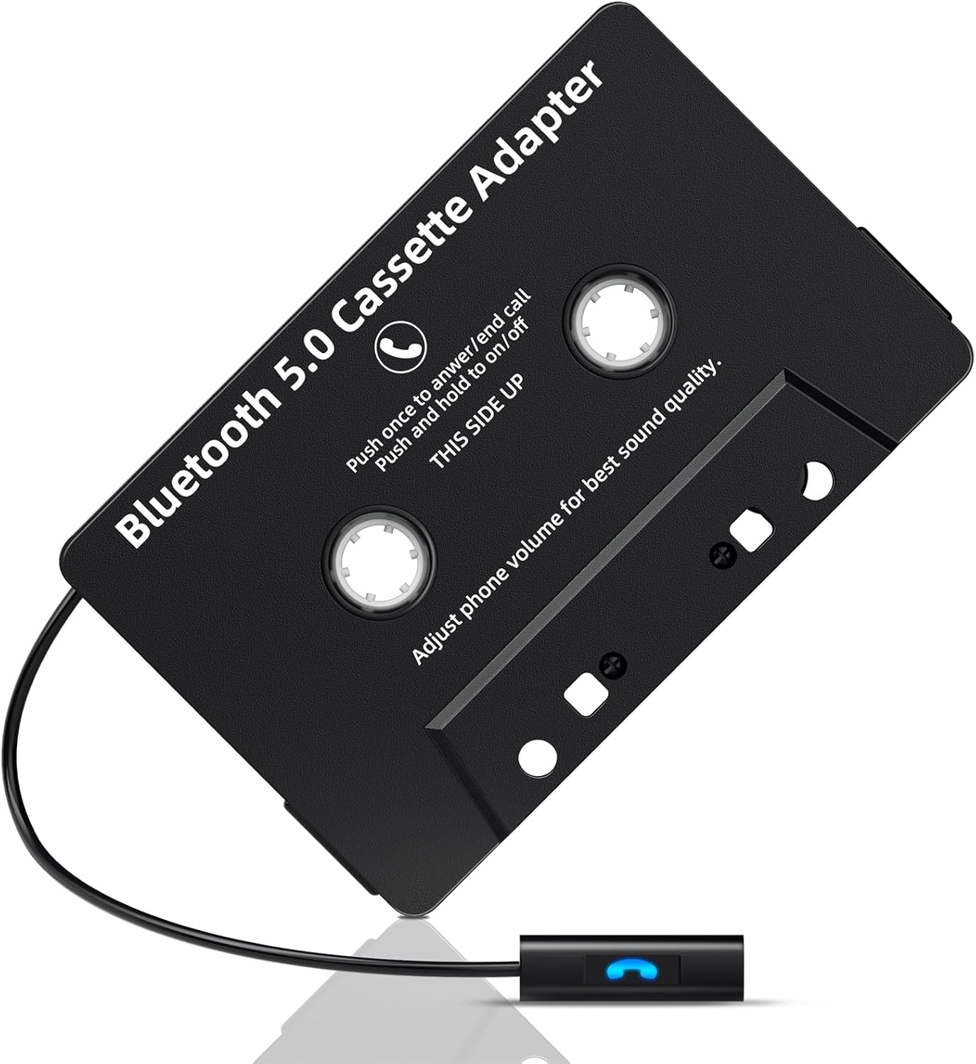 Mersoco Cassette 5.0 Cassette Car Bluetooth Reciver, Tape Player BT Aux Adapter with Hands-Free