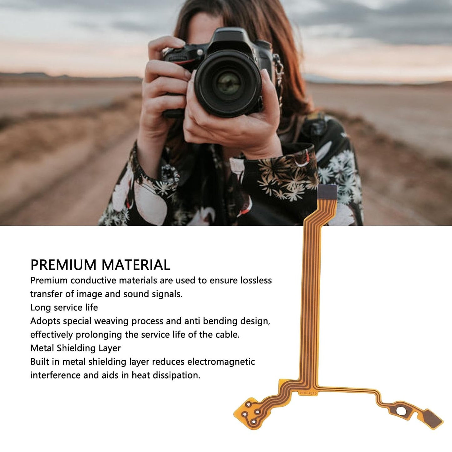 17 35mm Lens Aperture Cable, Replacement Cable for AT X to Camera, Durability Enhanced with Anti Bending Feature