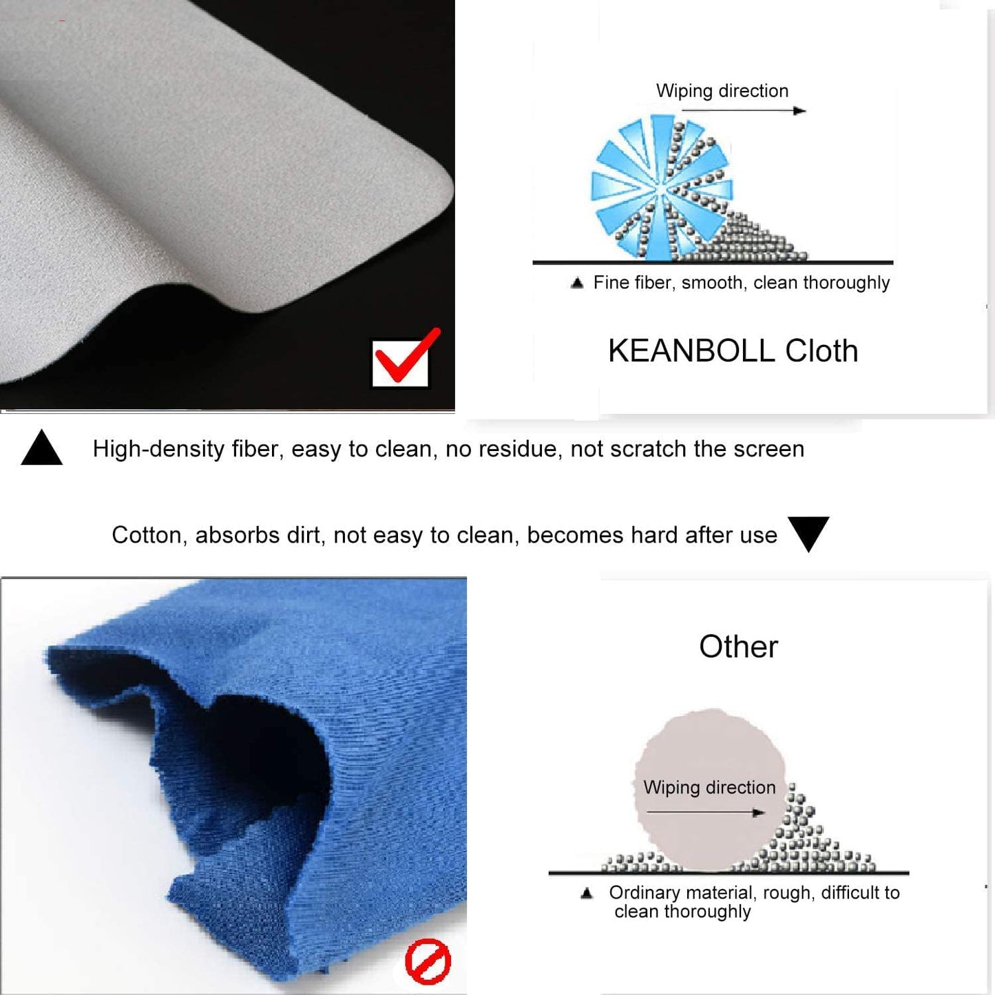2-Pack 15.6"-17.3" Microfiber Laptop Cleaning Cloth - Clean Screen Dust & Protect Keyboard, Compatible