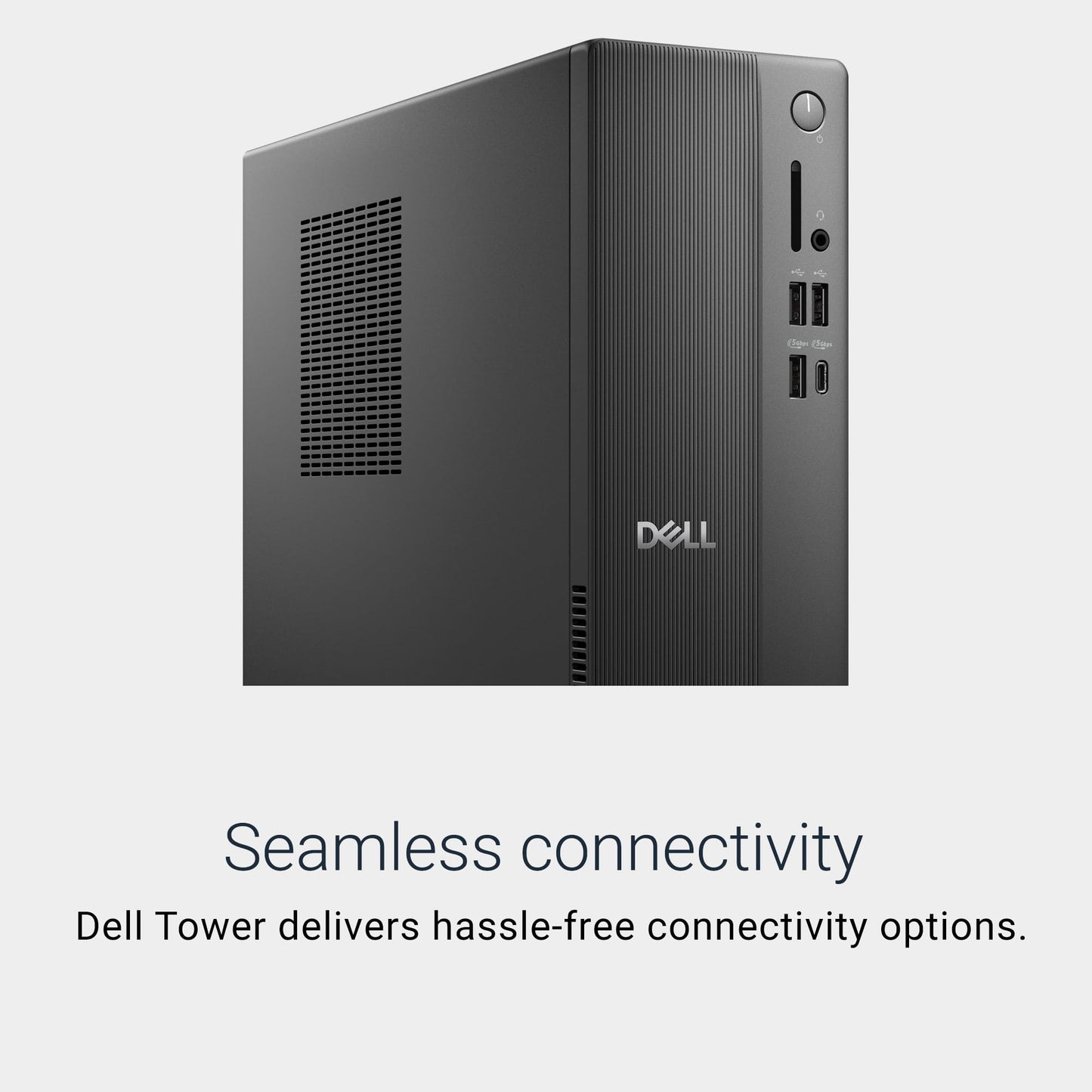 Dell Slim Desktop ECS1250 - Intel Core i3 14100 Processor, 8GB DDR5 RAM, 512GB SSD, WiFi 6, Intel UHD Graphics 730, Windows 11 Home, Onsite Service - Black