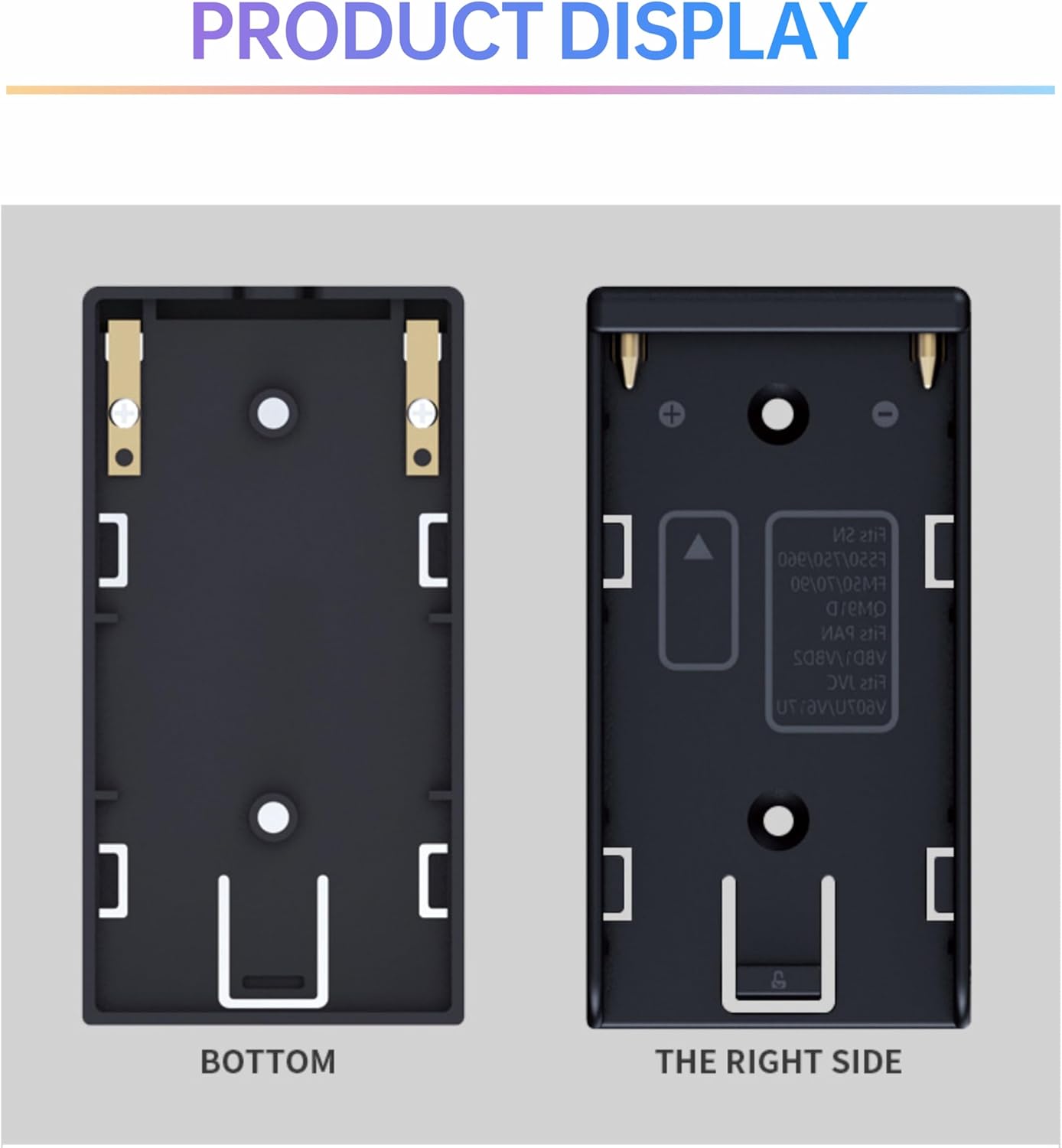 TONHOKJ 7.2V-8.4V (5.5/2.1mm) 1/4" NP-F970 F960 F770 F570 F550, NP-F Battery Adapter Plate with DC Output, Screw Mount