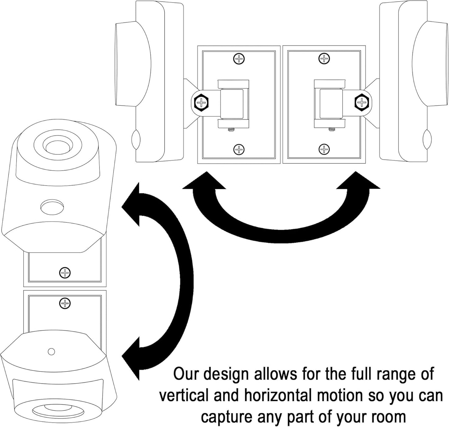 DTLgear Black Wall Mount for SimpliSafe Indoor Camera - Secure Your Space