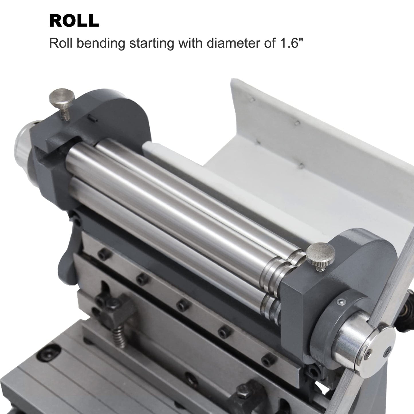KAKA INDUSTRIAL Metal Brake,8-inch, 3-In-1 Combination Shear Brake Roll Machine,20-Gauge Shear, 90° |Slip Roll Machine for Bending Rolling 3-IN-1/8