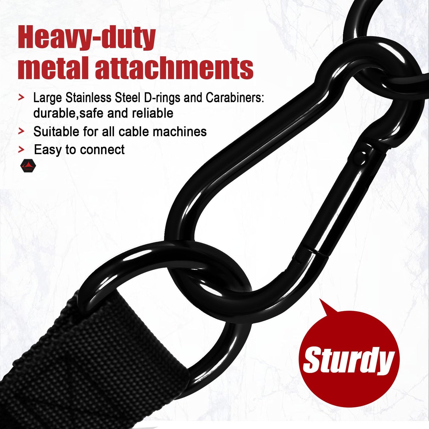 Vigoog Heavy Duty Gym Workout Handle Attachments - Powerful, Comfortable & Anti-Slip Rubber Exercise Grips for Cable Machines, Pulley Systems and Other Fitness Equipments
