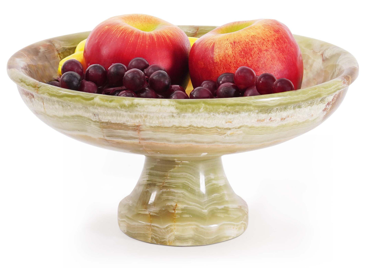 Radicaln Marble Fruit Bowl 10" Inches Green Handmade Key Bowl For Dining Table Centerpiece Décor, Ideal Candy Dish, Serving and Decorative Bowl, Modern Fruit Bowl For Kitchen Countertop