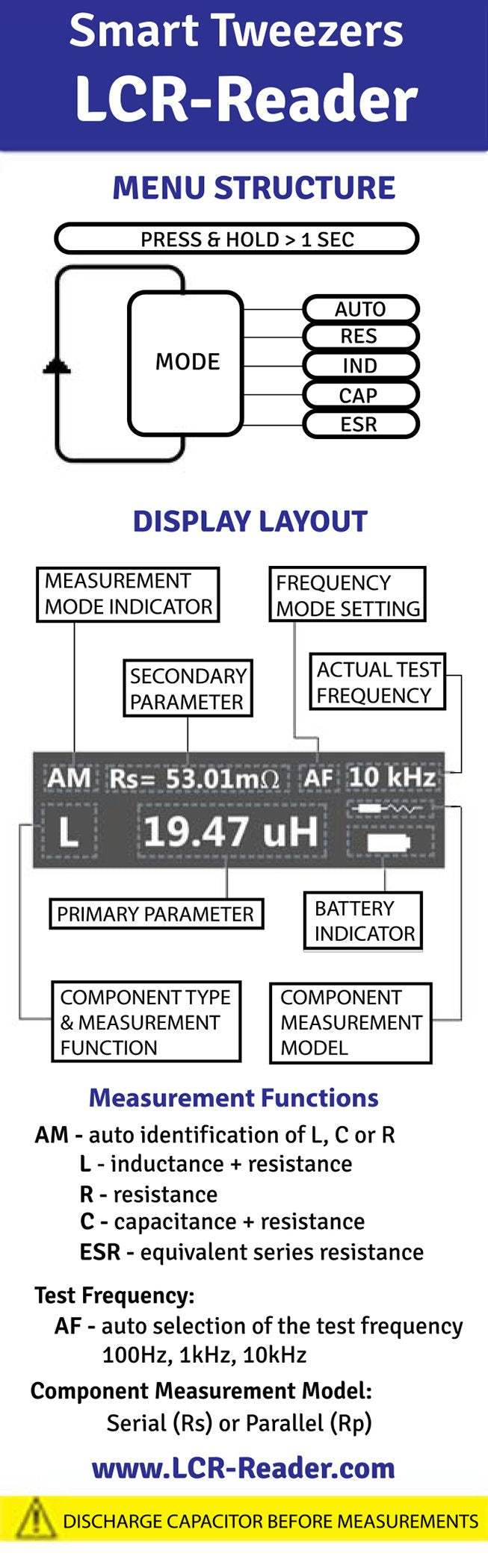 Smart Tweezers LCR-Reader Revision 2: Digital Multimeter LCR-Meter