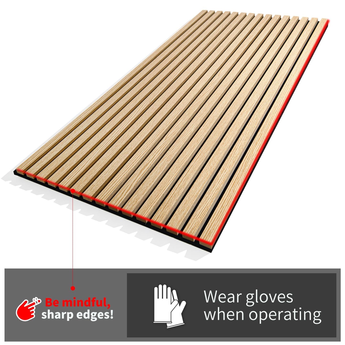 Art3d 6-Piece Wood Slat Acoustic Panels for Stylish Decor and Noise Reduction, 3D Textured Panel for Ceiling and Wall, Walnut