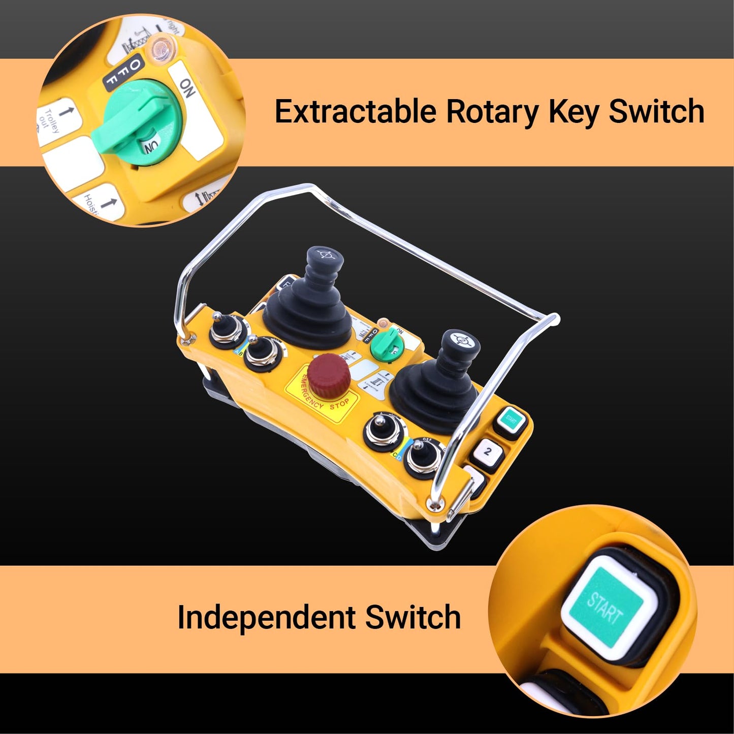 SIFAYUDG JZJX-60 Industrial Joystick Remote Control 12V-440V 2 Joysticks Radio Remote Control Industrial Wireless Lifting Tower Crane Controller