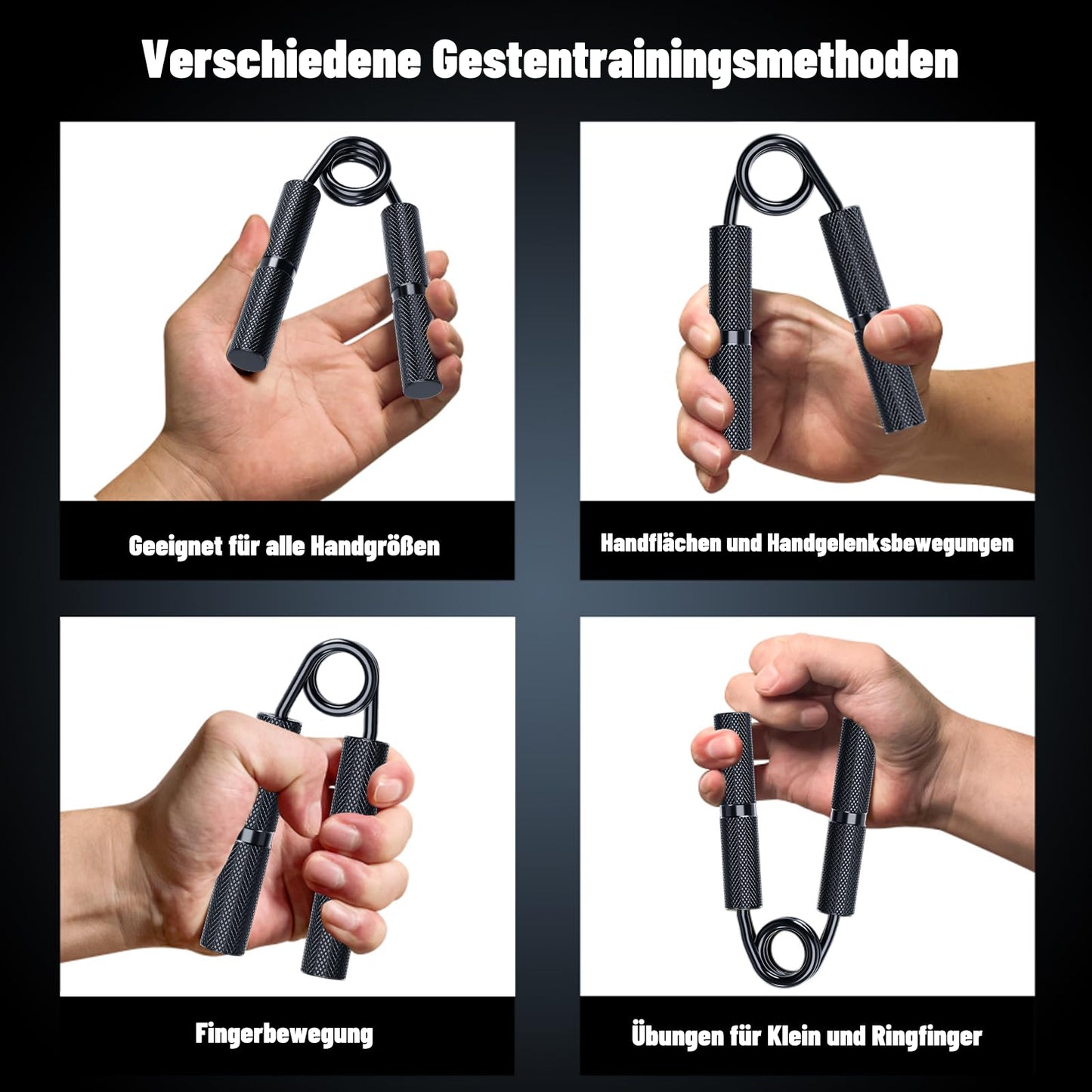 Oblitor Grip Strength Trainer 4 Pack,50LB-200LB Hand Exerciser Gripper Forearm Finger Strengthener Non-Slip Suitable for Hand Rehabilitation Finger Strength Training, Muscle Building, Home Gym