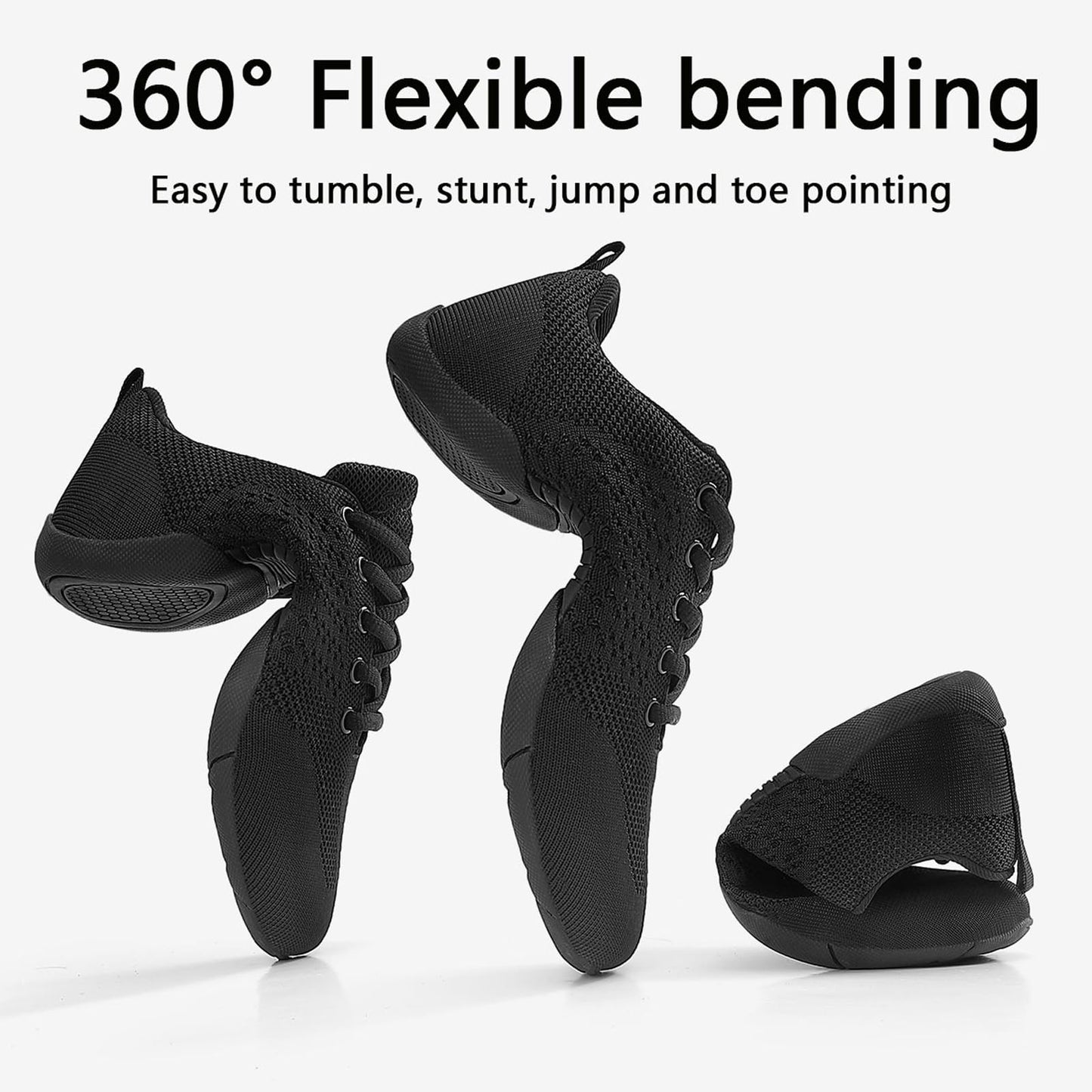 CheeryEase Girls Cheer Shoes Youth Black Cheerleading Shoes Lightweight Breathable Cheer Competition Athletic Training Dance Sneakers Size Little Kid 13