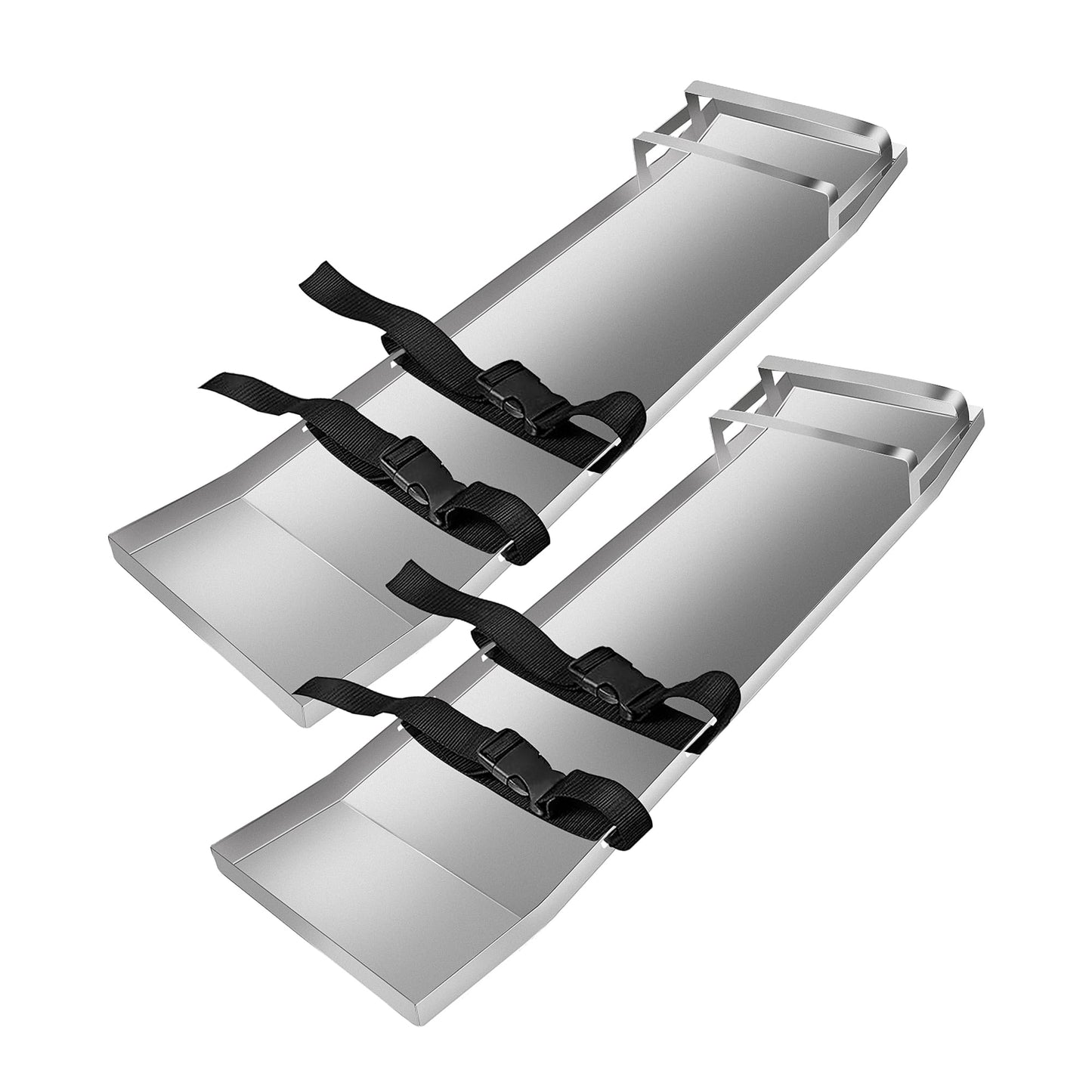 Xxzhiho Concrete Boards,30'' x 8'' Concrete Sliders Pair Moving Sliders,Stainless Steel Knee Boards for Concrete Work,Concrete Knee Boards Slider with Board Straps for Concrete Finishing
