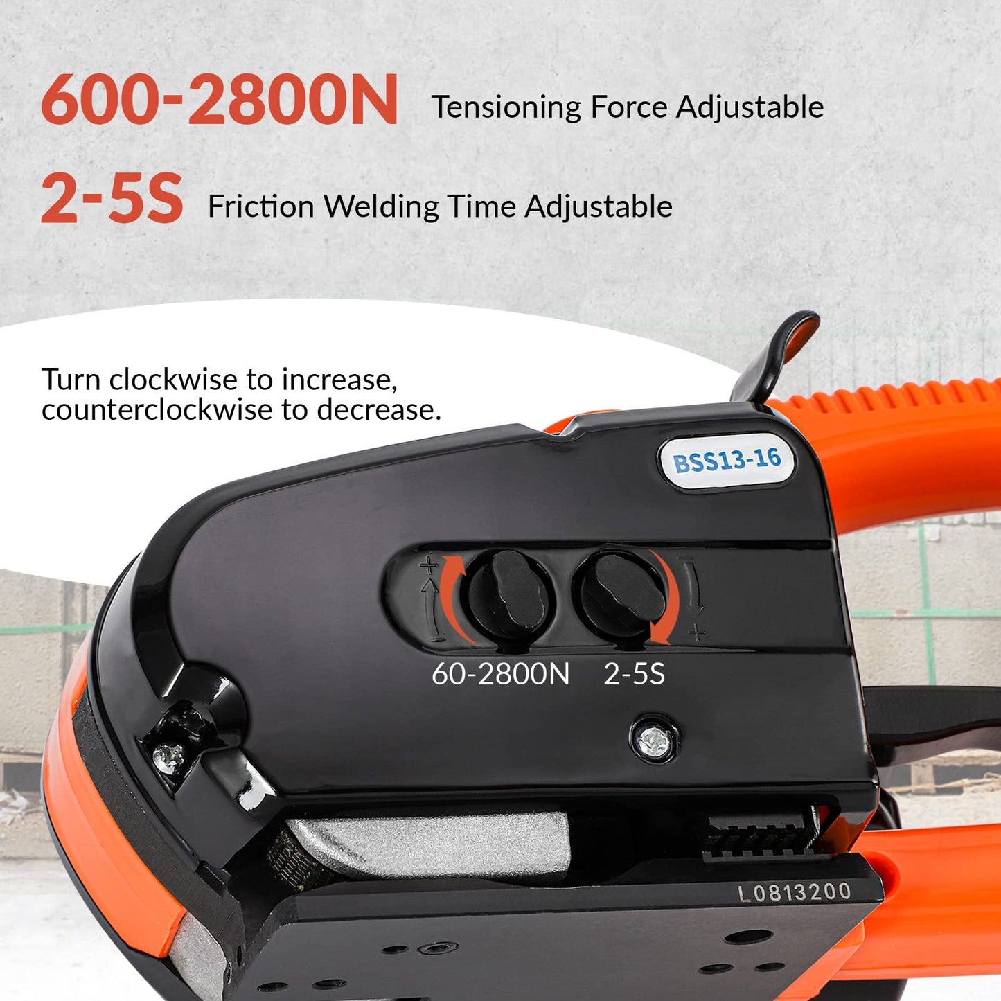 BAOSHISHAN Electric Strapping Tool for 1/2 in-5/8 in PP PET Straps Automatic Strapping Machine 3000mha Battery Powered for Packaging Strapping Box Pallet Portable Baler (Orange)