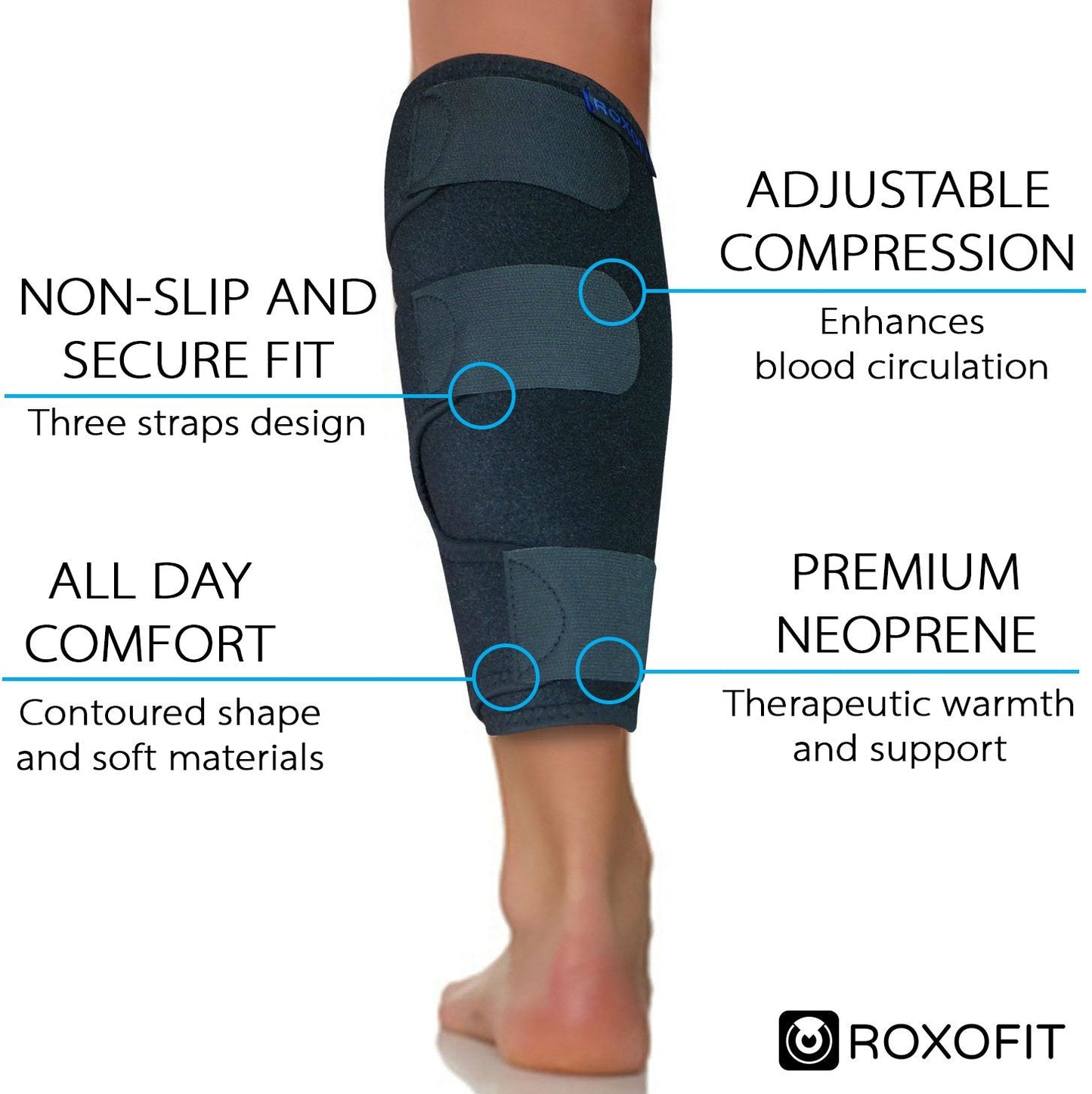 Calf Brace for Torn Calf Muscle and Shin Splint Relief - Shin Splint Brace - Compression Sleeves for Women Calf Compression Sleeve Men, Shin Splint Compression Sleeve, Compression Calf Sleeve Women, Calf Compression Sleeve Women, Calf Sleeves for Men, Com