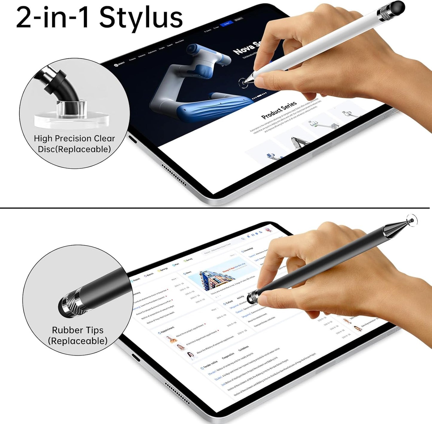 Bopomofo (10 2-in-1 Stylus Pcs), Stylus Pen for Touchscreen, High Precision and Sensitivity, Suitable
