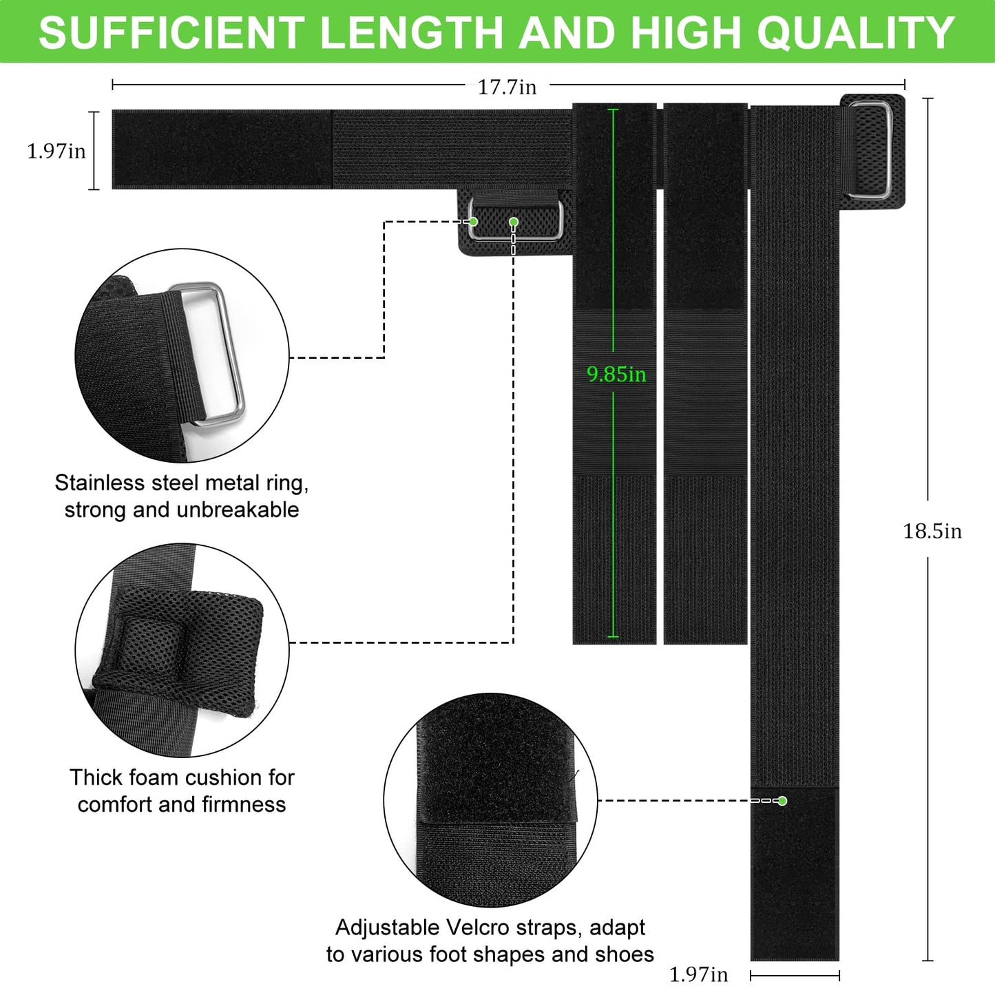 Dumbbell Foot Attachment- Adjustable Ankle Weights Strap for Leg Workouts, Home Gym Equipment - Perfect for Hamstring Curl, Shin Splint Relief, Monkey Feet Weight Lifting - Leg Weights for Men & Women 1PCS