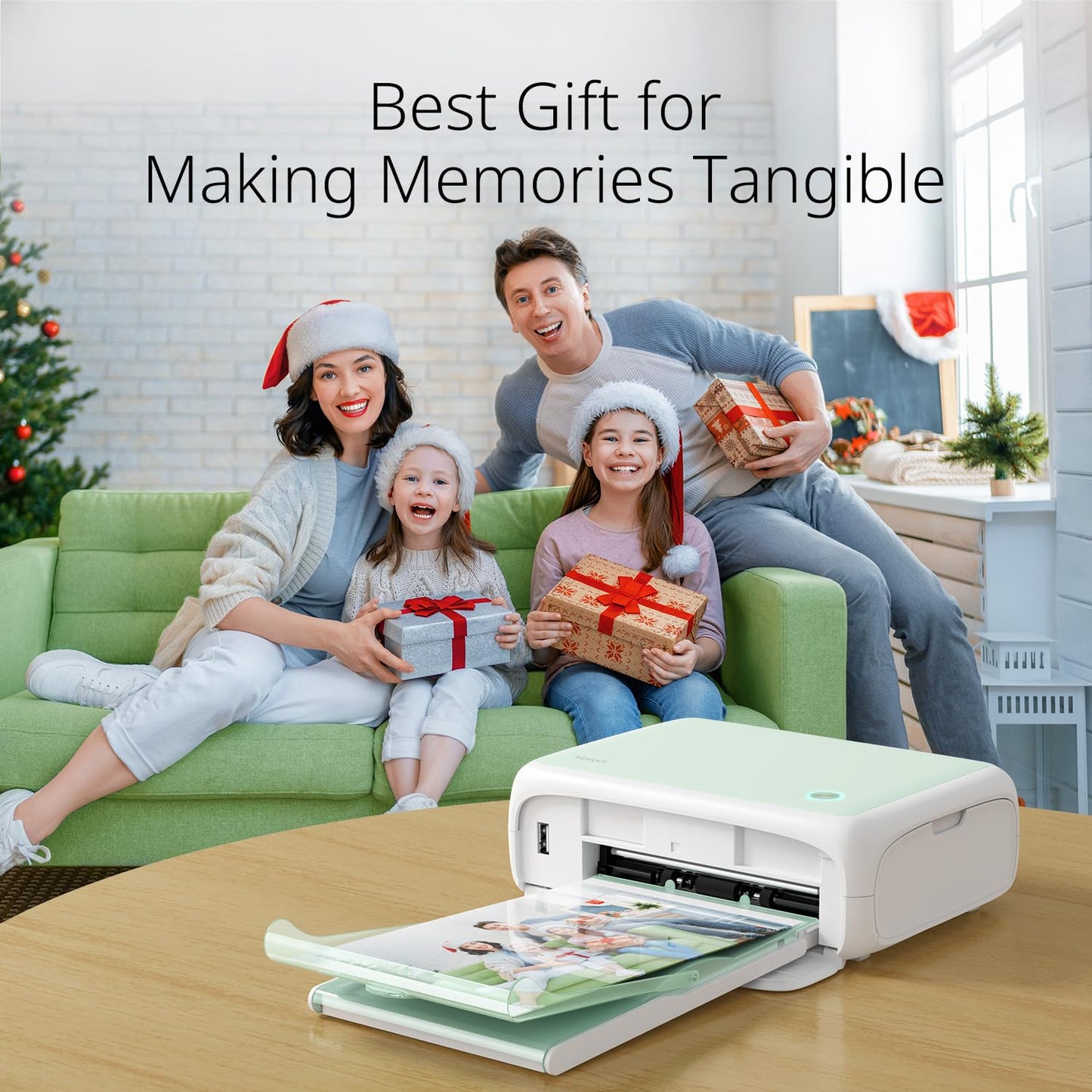 YOTON Photo Printer with 108 Sheets (6"x4") & 2 Ink Ribbon, Support AR Video Printing, WiFi Connection, Portable Photo Printer for iPhone/Android/Laptop