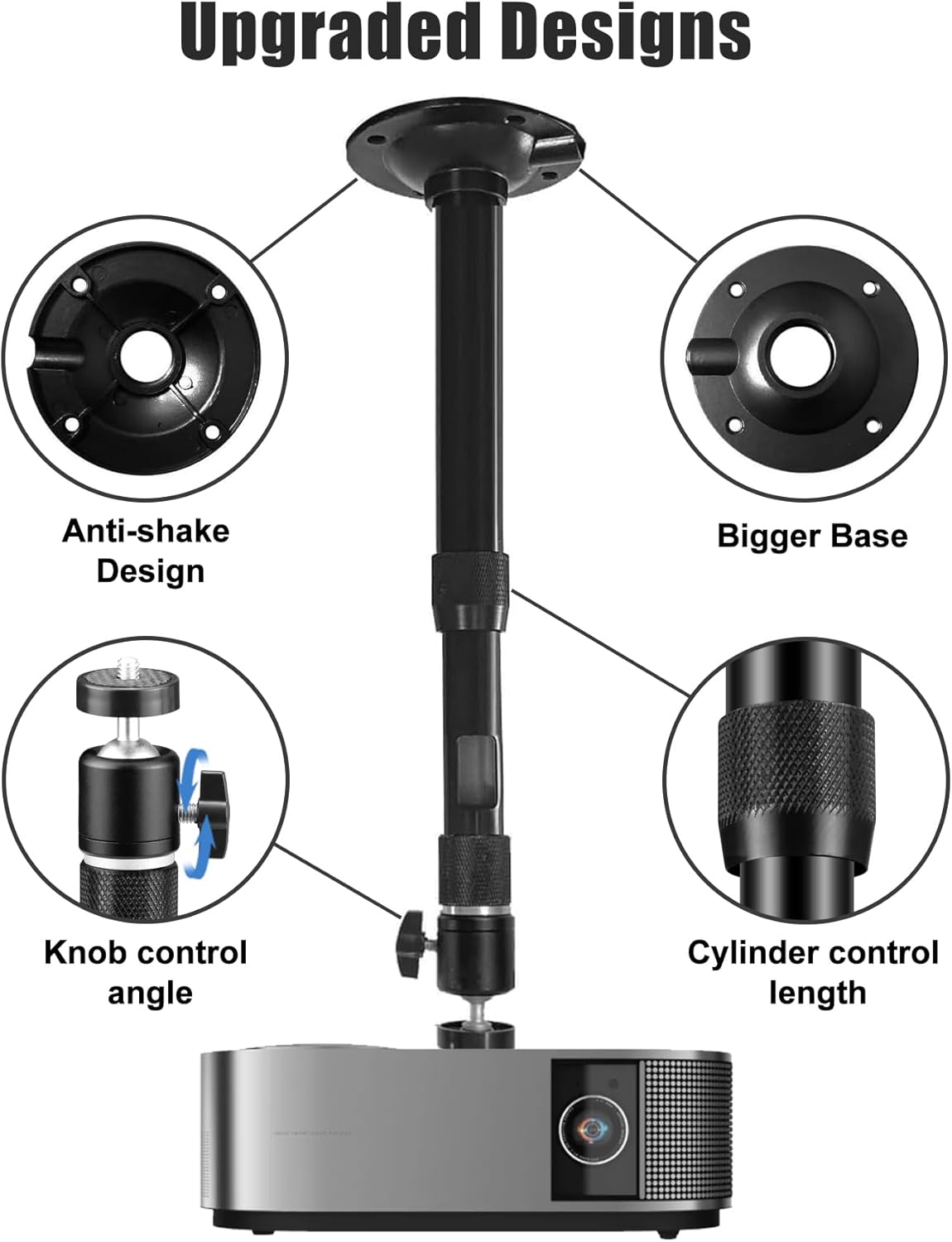 2-Be-Best 360 16 25.6 41 65cm Projector Mount Rotatable Projector Ceiling Mount Length to in / to Ceiling Projectors