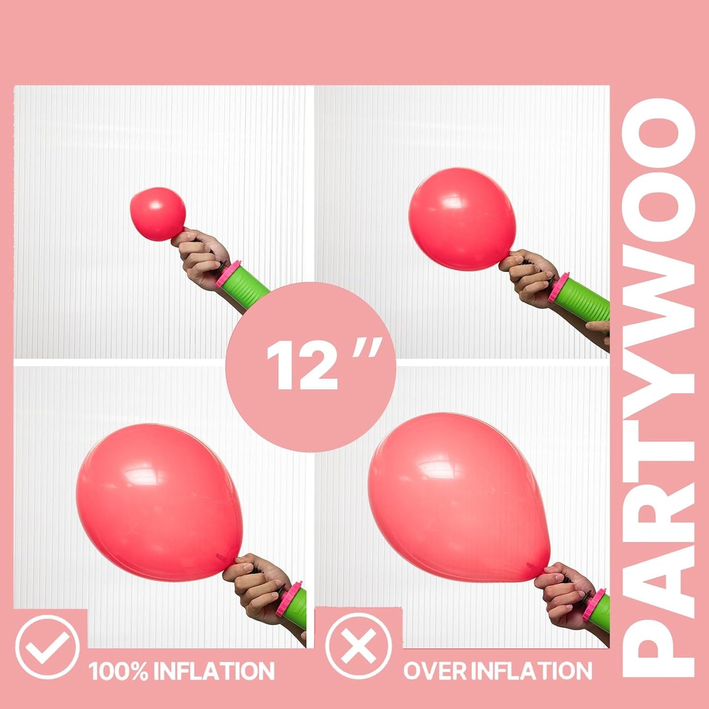 PartyWoo Pastel Rainbow Balloons - 66pcs 12 Inch Latex for Baby Showers, Gender Reveals & Parties
