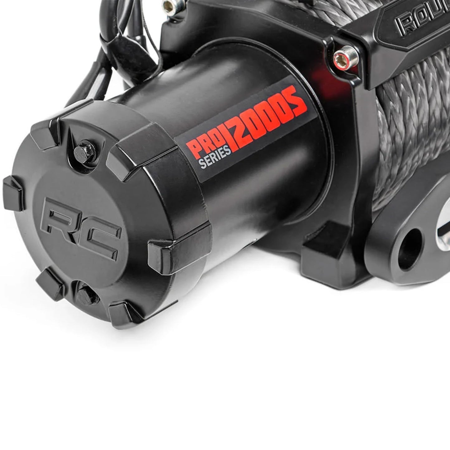 Rough Country 12,000LB PRO Series Electric Winch | Synthetic Rope - PRO12000S, Black