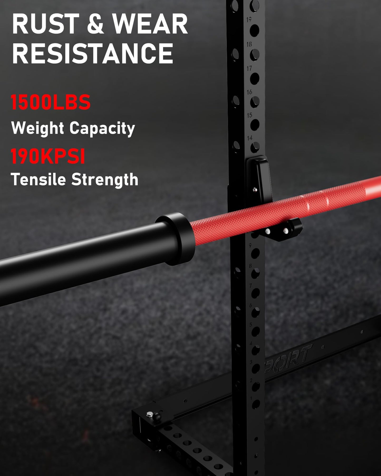 GarveeLife 7FT Olympic Barbell, Weight Bar For Weightlifting and Powerlifting, 45lb Olympic Bar with Needle Bearings & Brass Bushings, 1500LBS Strength Training Bar Fit 2" Standard Weights Home Gym