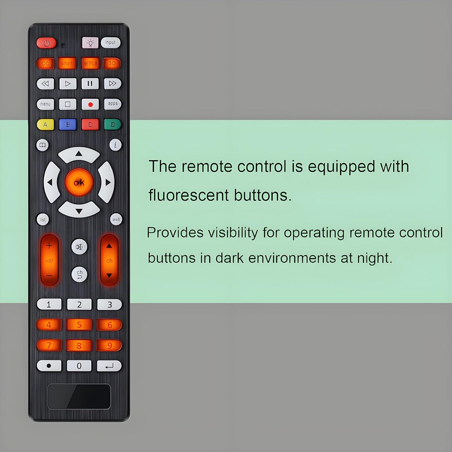 VEPRAG 3D Universal TV Remote Replacement Compatible for Most Brands LED LCD HDTV Smart TV Remote Control