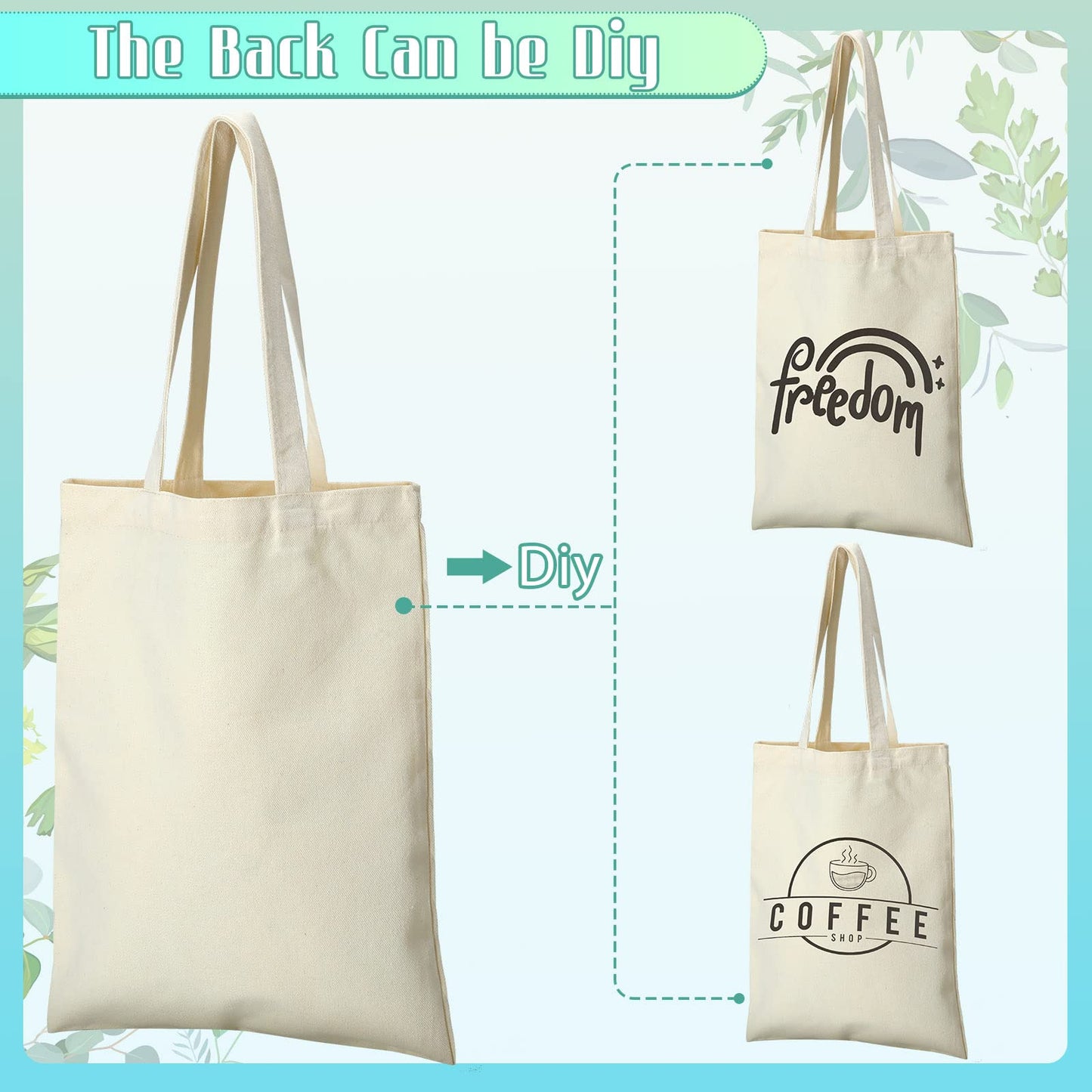 Pinkunn 8 Pcs Floral Tote Bag and Makeup Bag Set Reusable Wildflower Canvas Tote Women Gifts Bags for Graduation Birthday(Colorful)