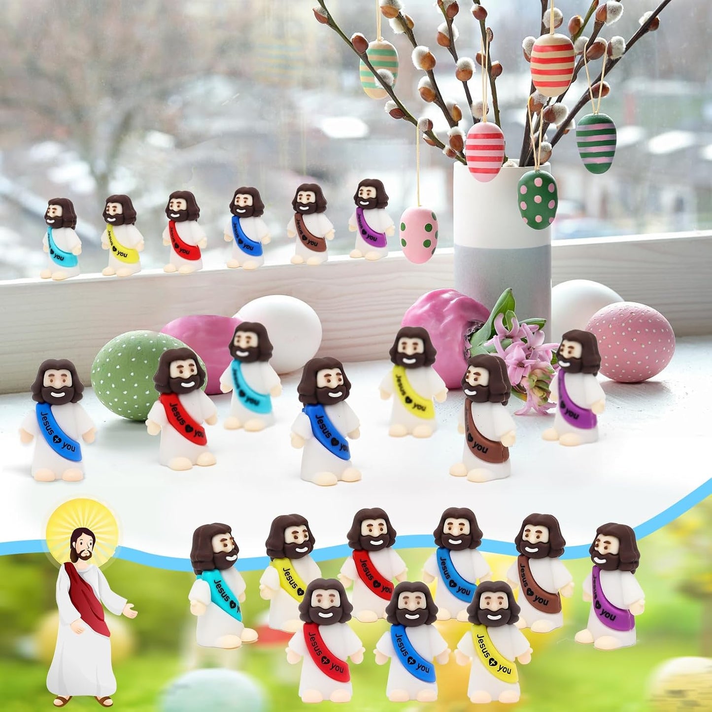 YuDanae Mini Baby Jesus Figures - 200pcs Bulk for Sunday School & Religious Events | Perfect Baptism & Easter Gifts