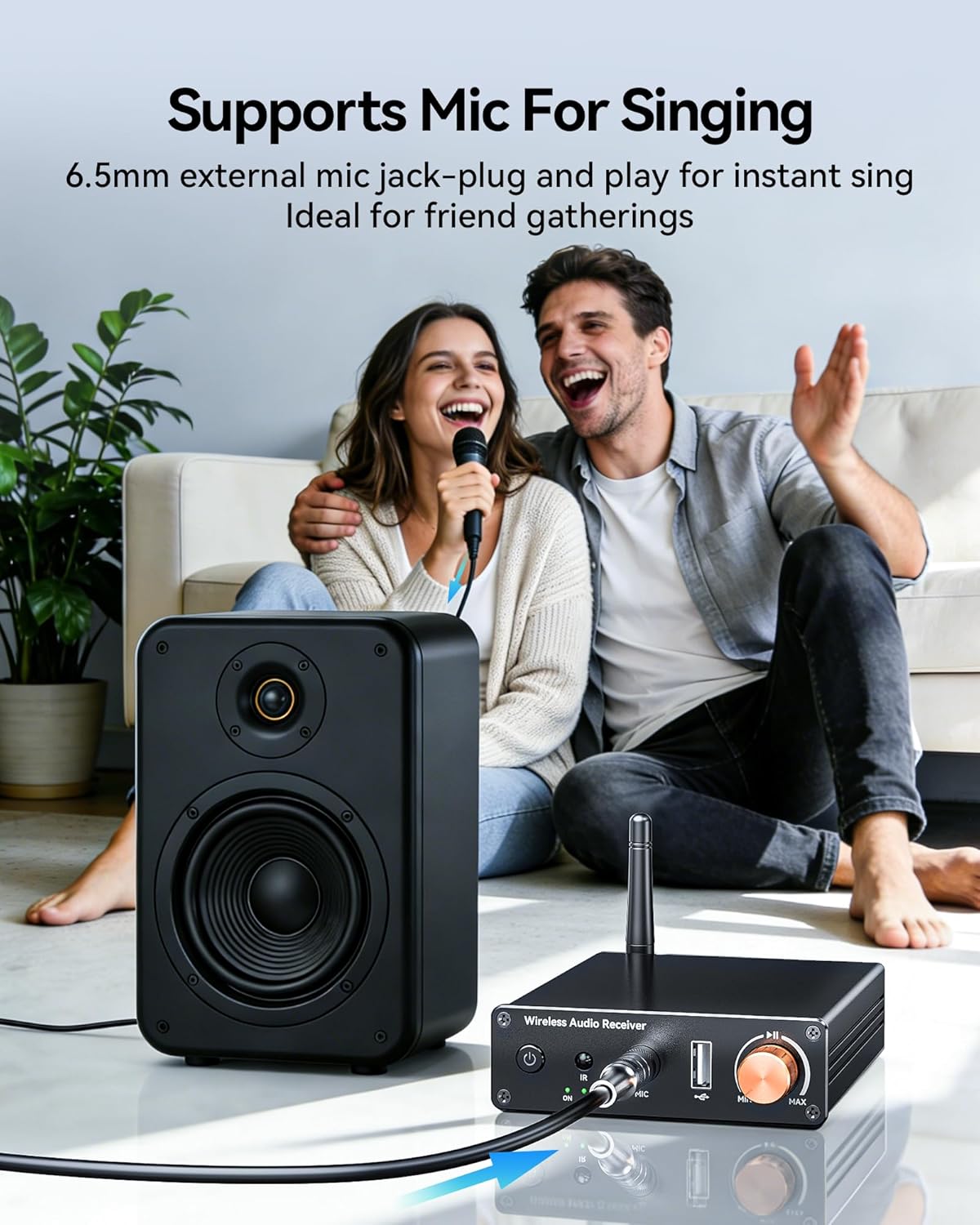 Rylithon 6.0 3.5mm/RCA, Bluetooth Receiver, Hi-Fi Adapter with Wireless Long-Range Low-Latency, Suitable for Home Audio