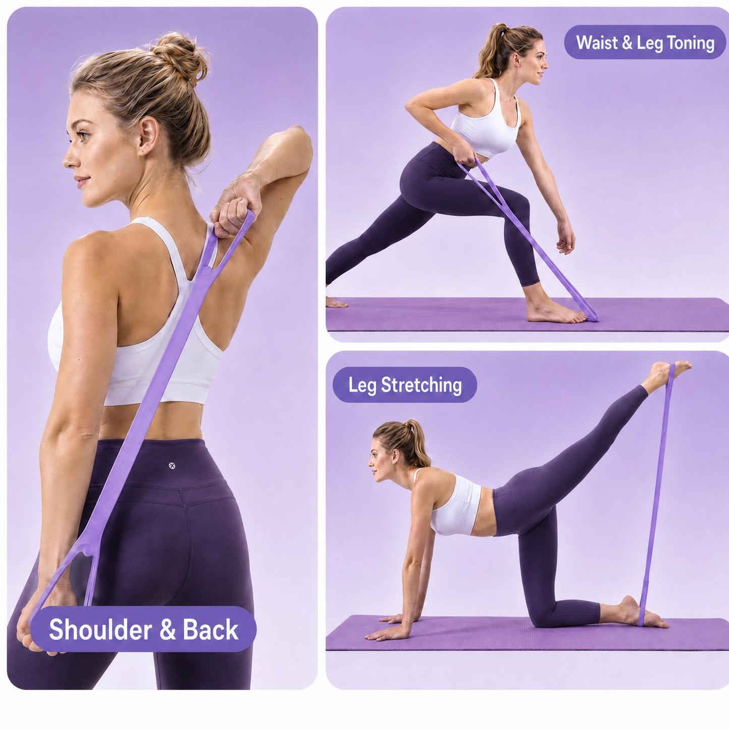 Figure 8 Resistance Bands with Handles Exercise Band for Women and Man Arm Workout Silicone Soft Grips Shaped 2026 New Non‑Slip Function Tension Rope Stretch Elastic Yoga Piztes Back Leg 2pc