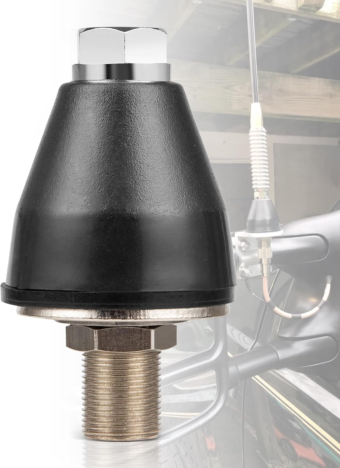 Anina 3/8''x24 SO-239 102" Gum Drop CB Antenna Stud - Thread Connector Compatible with Wilson Firestik Whip