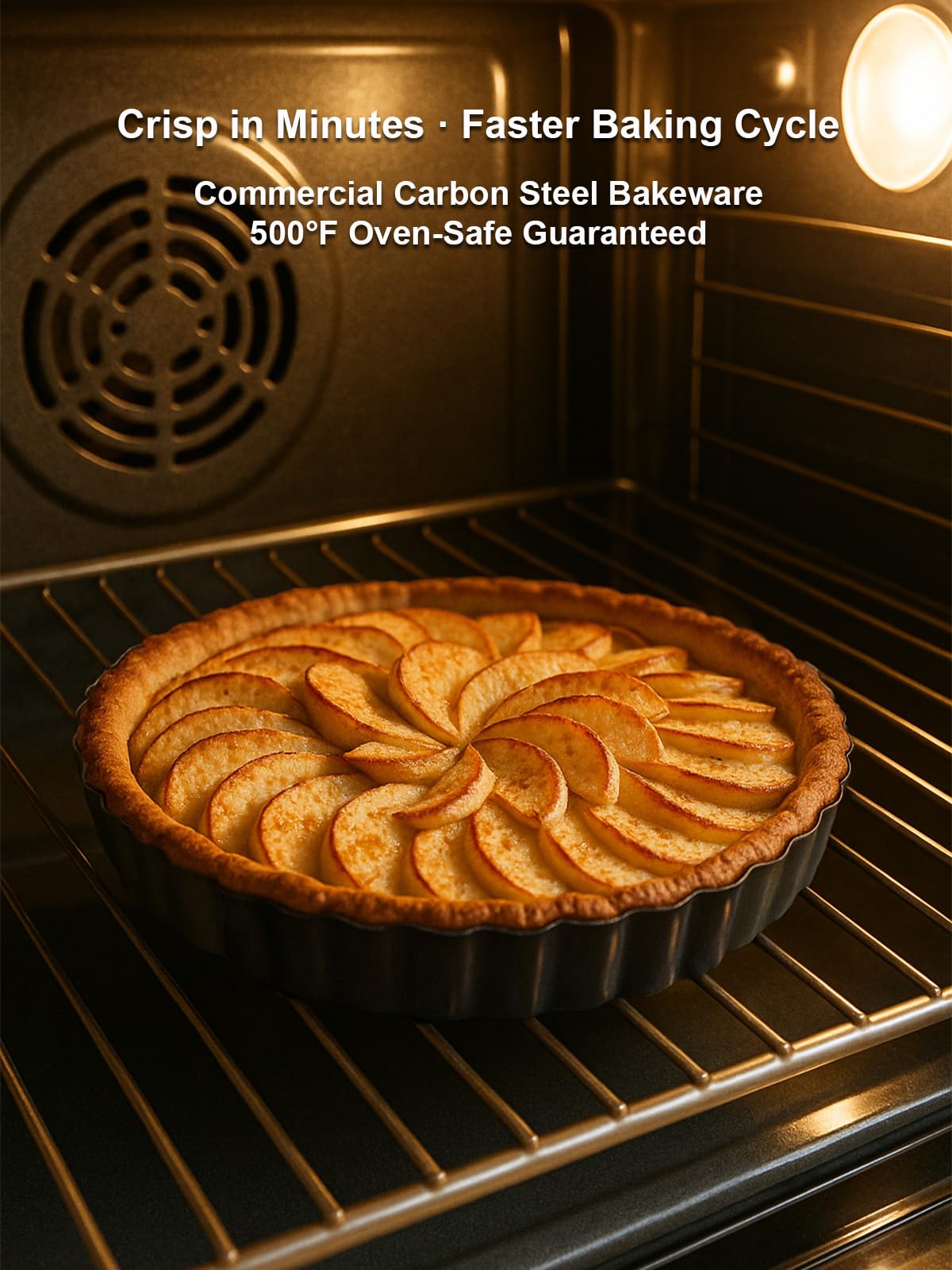 Yamteck 9 Inch Quiche Tart Pans with Pie Cake Server. Removable Bottom, Non-Stick Coating, Rugged Carbon Steel for Tart Quiche Baking. Gift for Women Wife Christmas Thanksgiving Party Festival Family