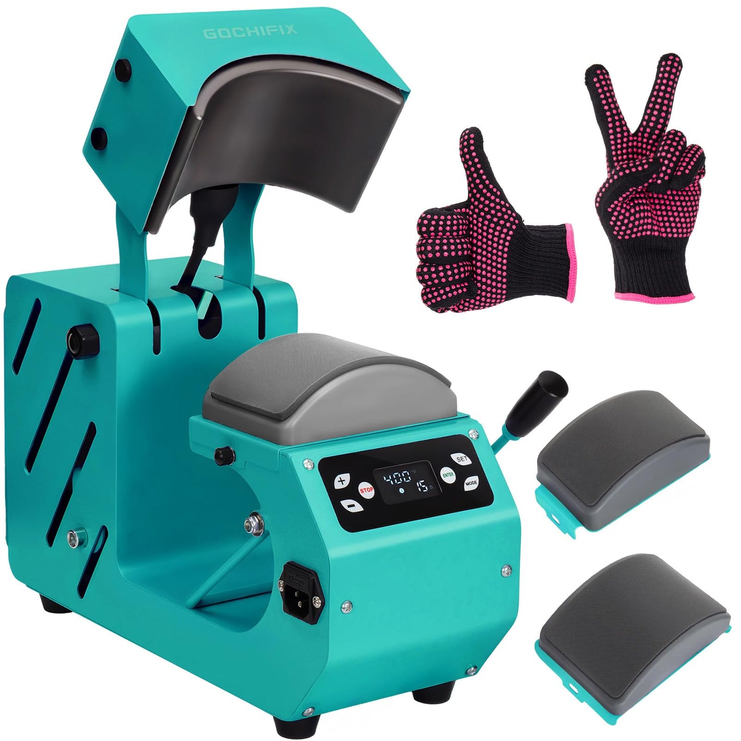 Auto Hat Heat Press Machine, Automatic Open/Release, 4 Memory Modes, Precise Temp/Timer Control, 6.54"x3.84"Curved Heat Plate, Hat Stretcher, for Caps, Sublimation, Vinyl, Heat Transfer