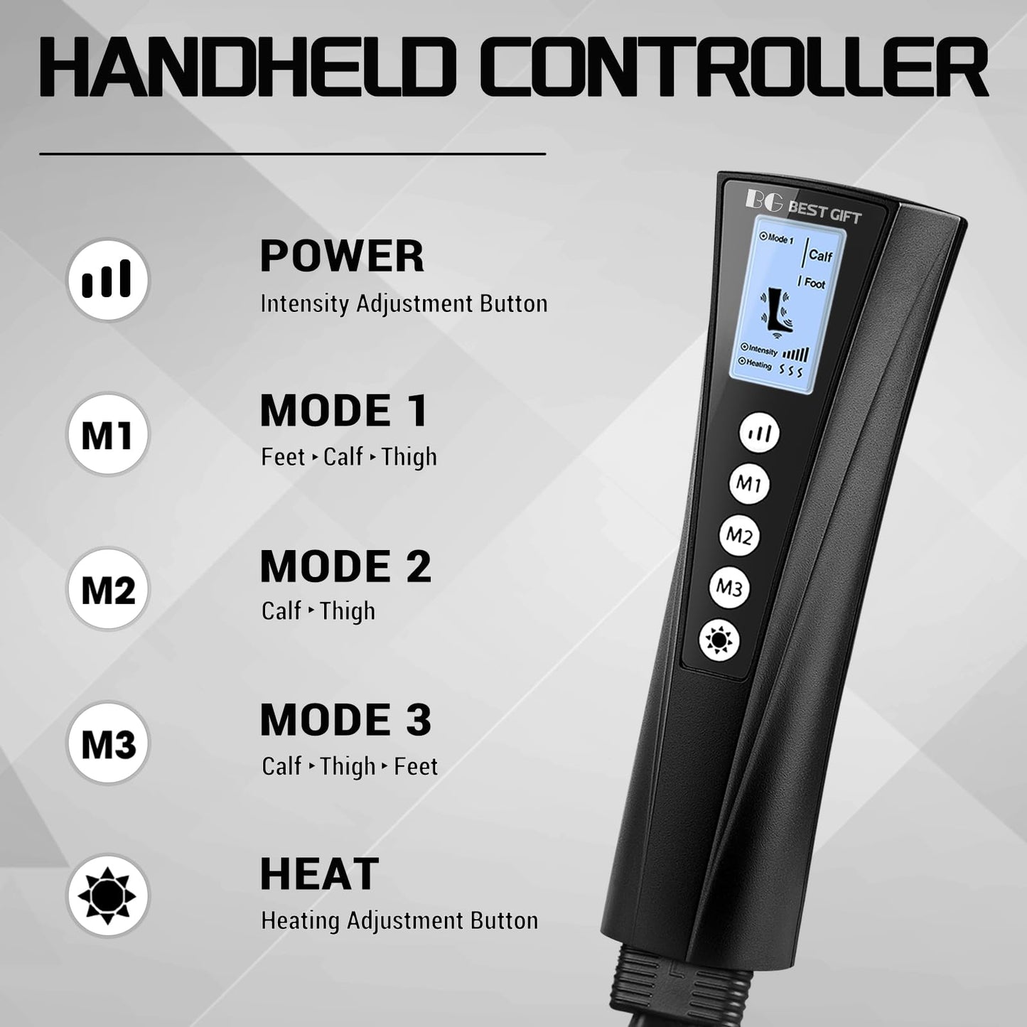 Mothers Day Gifts for Mom, Women, Dad, Men, Him, Her, Fathers Day, Christmas, Air Compression Massager with Heat for Comprehensive Leg and Foot Therapy, Helpful for Varicose Veins, Cramps, Edema