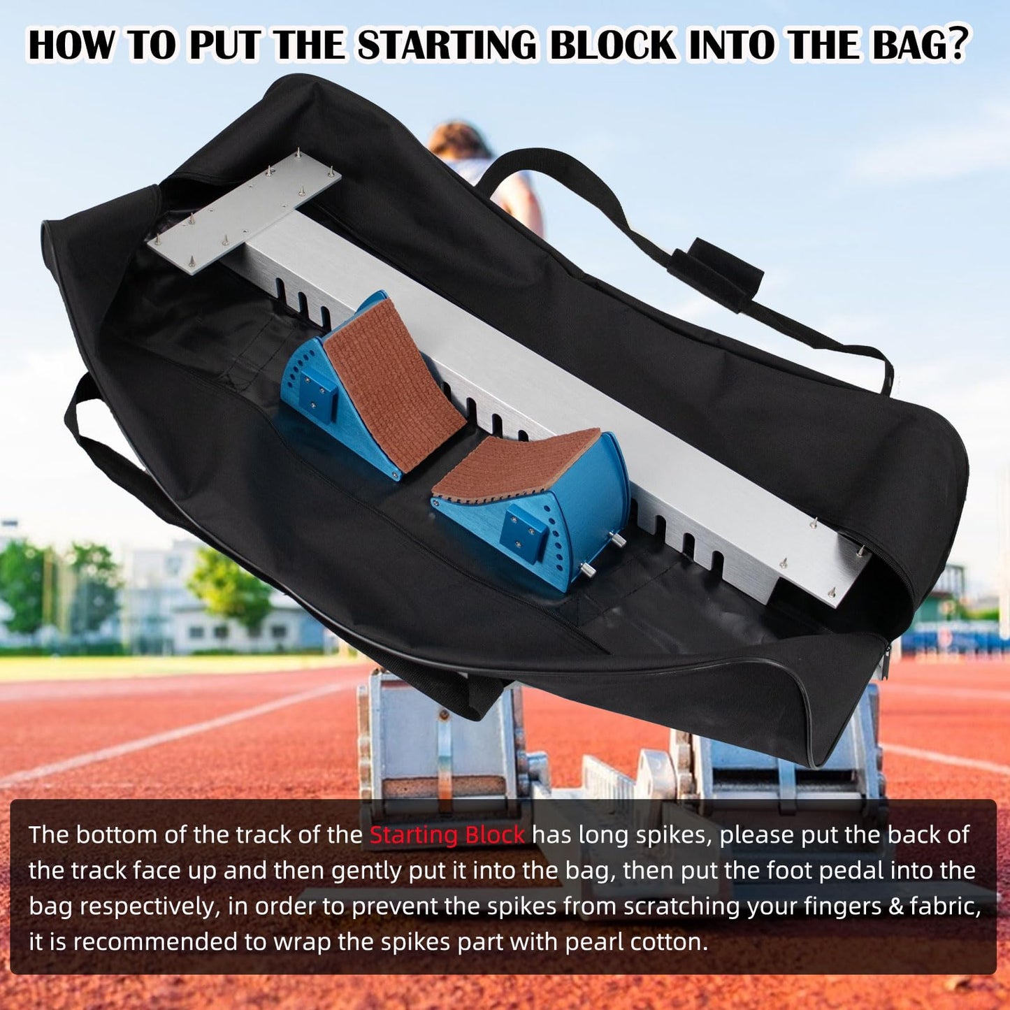 Supvision 37.4in Foldable Duffle Bag Fits Starting Blocks with an Overall Length of Less Than 35 Inches Extra Large Travel DuffelTote GymBag with Zippers and Handles Sports Oxford Cloth Bags