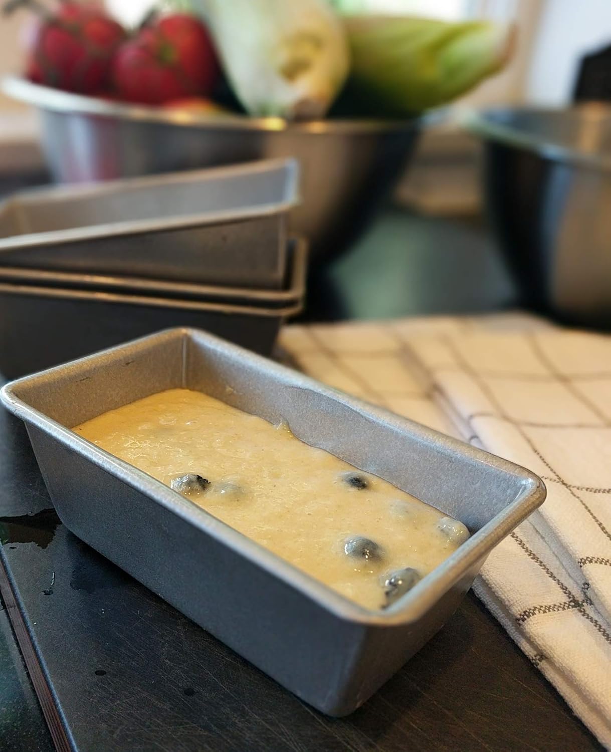 USA Pan Bakeware Nonstick Mini Loaf Pan Set - Durable Aluminized Steel, 4-Piece Set