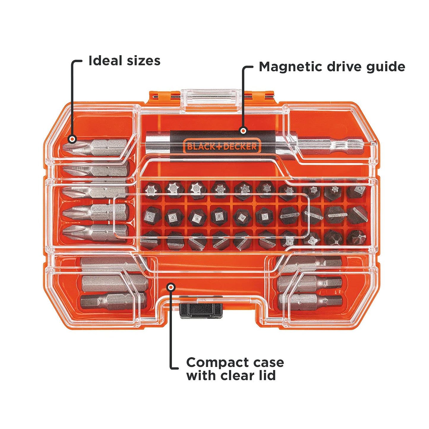 BLACK+DECKER Cordless Drill Combo Kit with Case, 6-Tool with Screwdriver Bit Set, 42-Piece (BDCDMT1206KITC & BDA42SD)