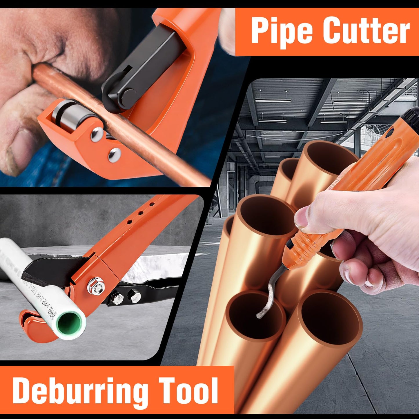 HZLZRZ Upgraded 21V Pro Press Tool Kit Cordless Plumbing Press Tool for Copper and PEX Pipes, Includes 1/2, 3/4, 1” Copper & 3/8”–1” PEX Dies, F877 Stainless Steel Sleeves, 2-Pack 4.0Ah Batteries Case