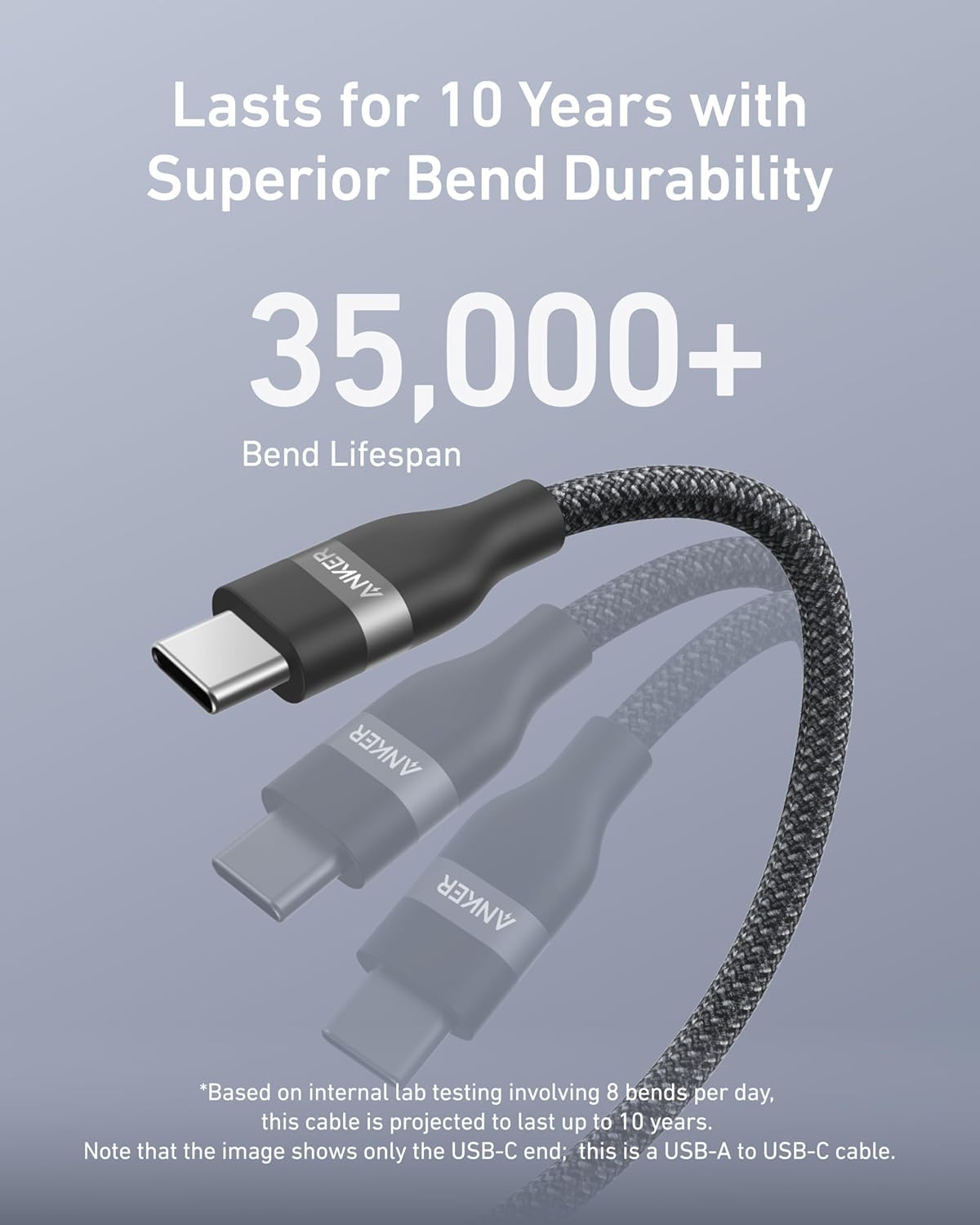 17 16 Note20 (3FT, Anker Car Carplay Cable for iPhone Pro Max Plus, Upcycled Braided USB A to USB C Car Charger Cord
