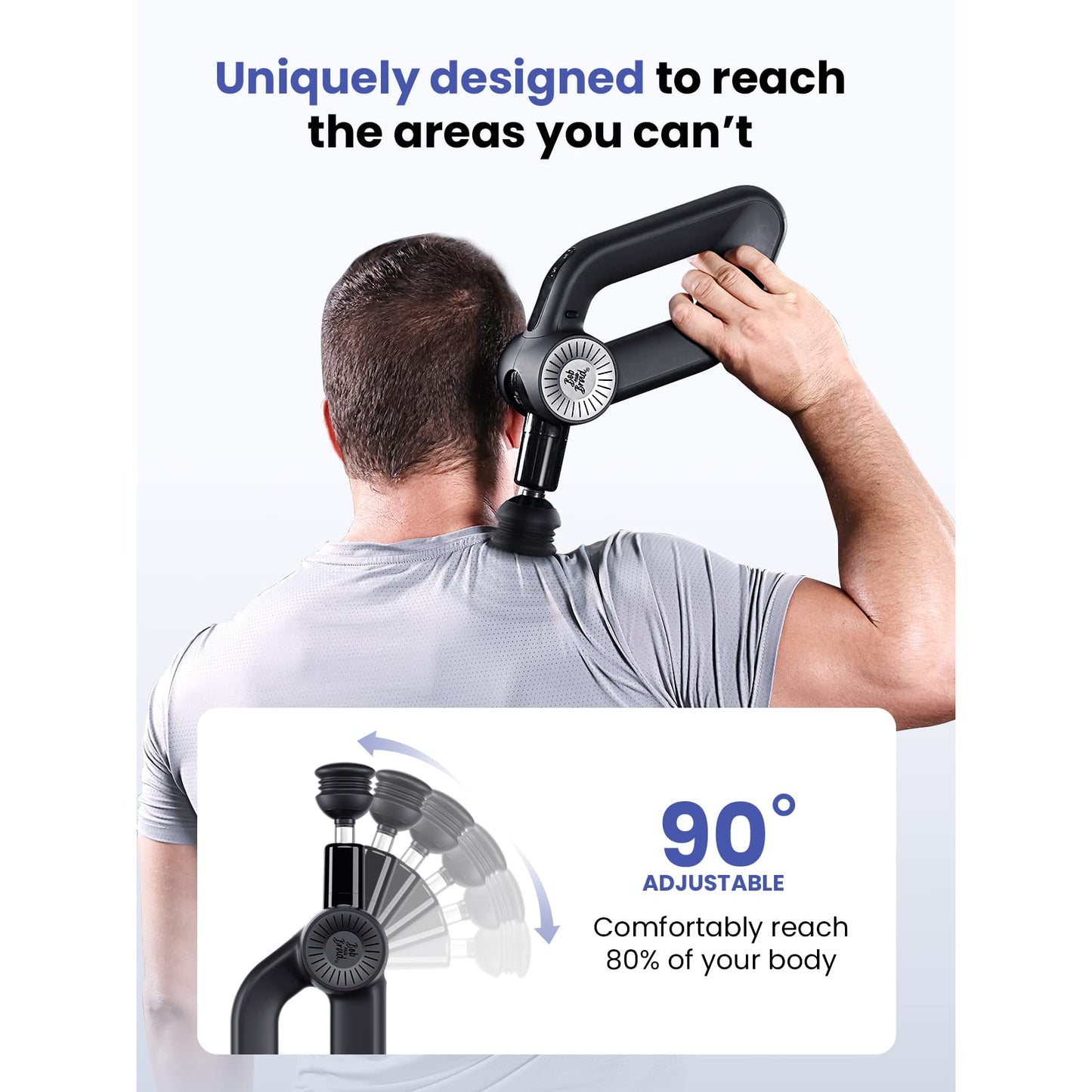 BOB AND BRAD D6 Pro Plus Massage Gun with Heat, Deep Tissue Percussion with 16mm Amplitude, Professional Muscle Massager Gun for Athletes, Quiet Electric Handheld Massager