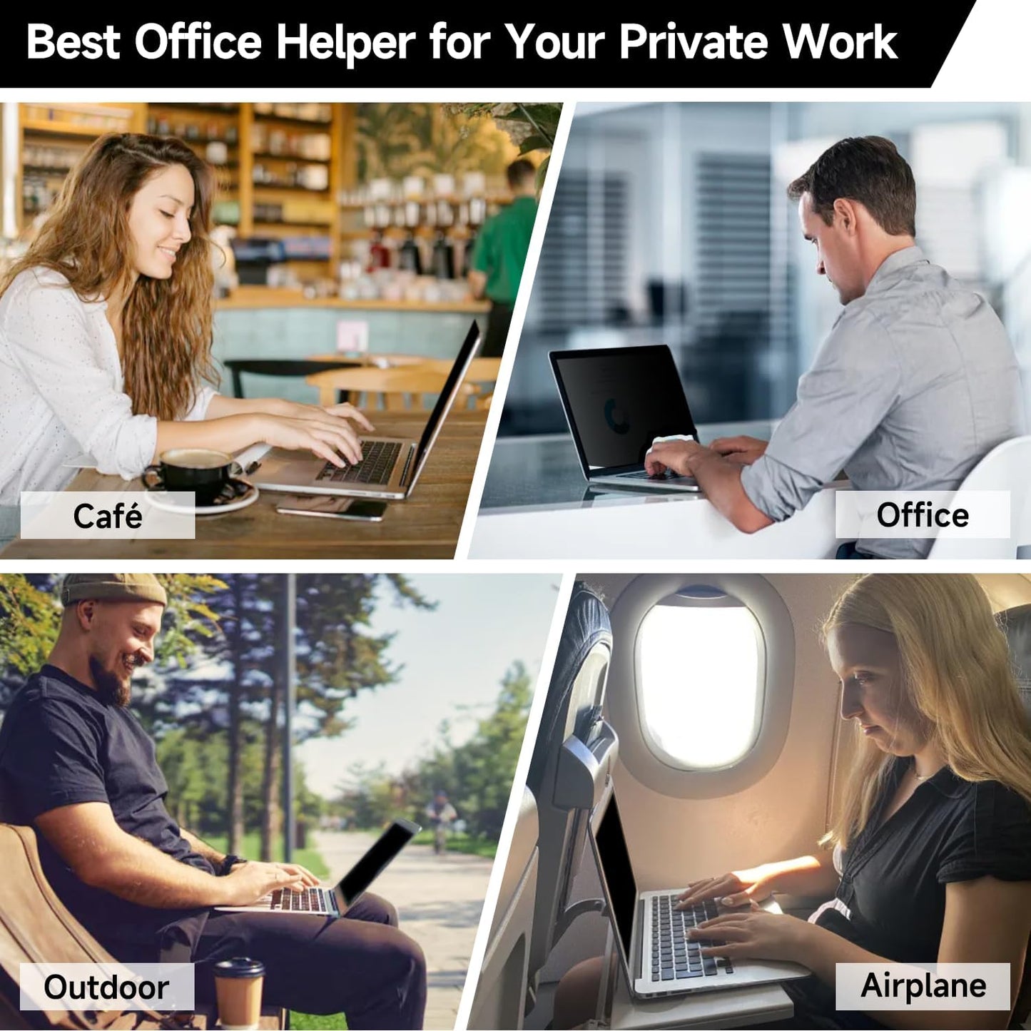 16 Inch 16:10 16" 1920x1200 Laptop Privacy Screen Filter, Anti Blue Light Glare & Anti Scratch Computer Privacy Shield